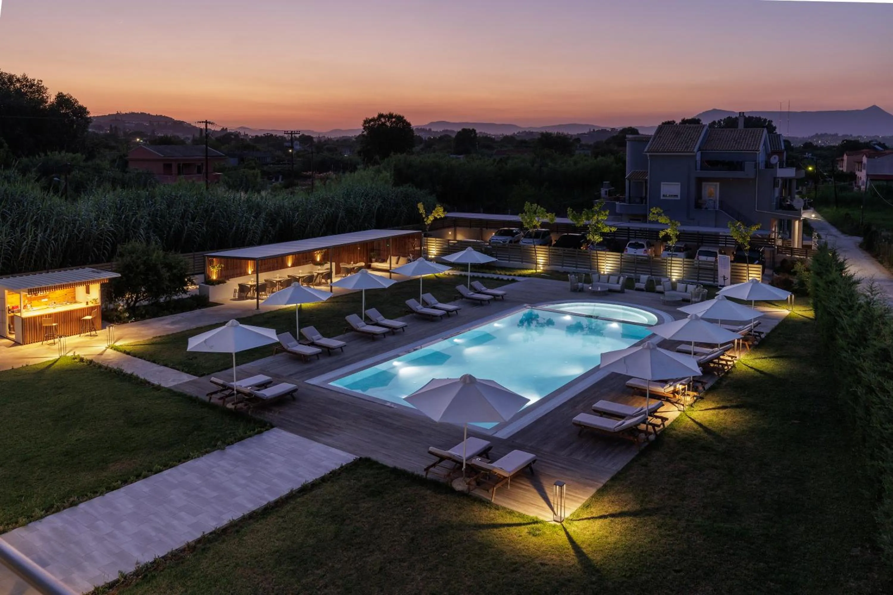 Pool view in V Luxury Suites