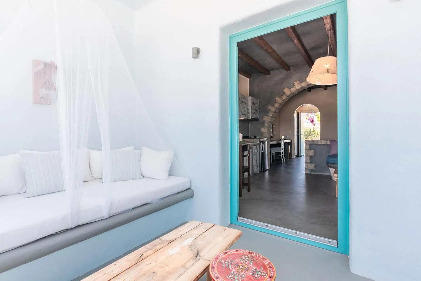 Bed in Pangaia Seaside Ηotel Adults Only