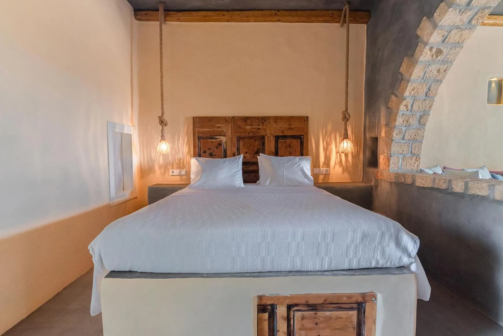 Bed in Pangaia Seaside Ηotel Adults Only