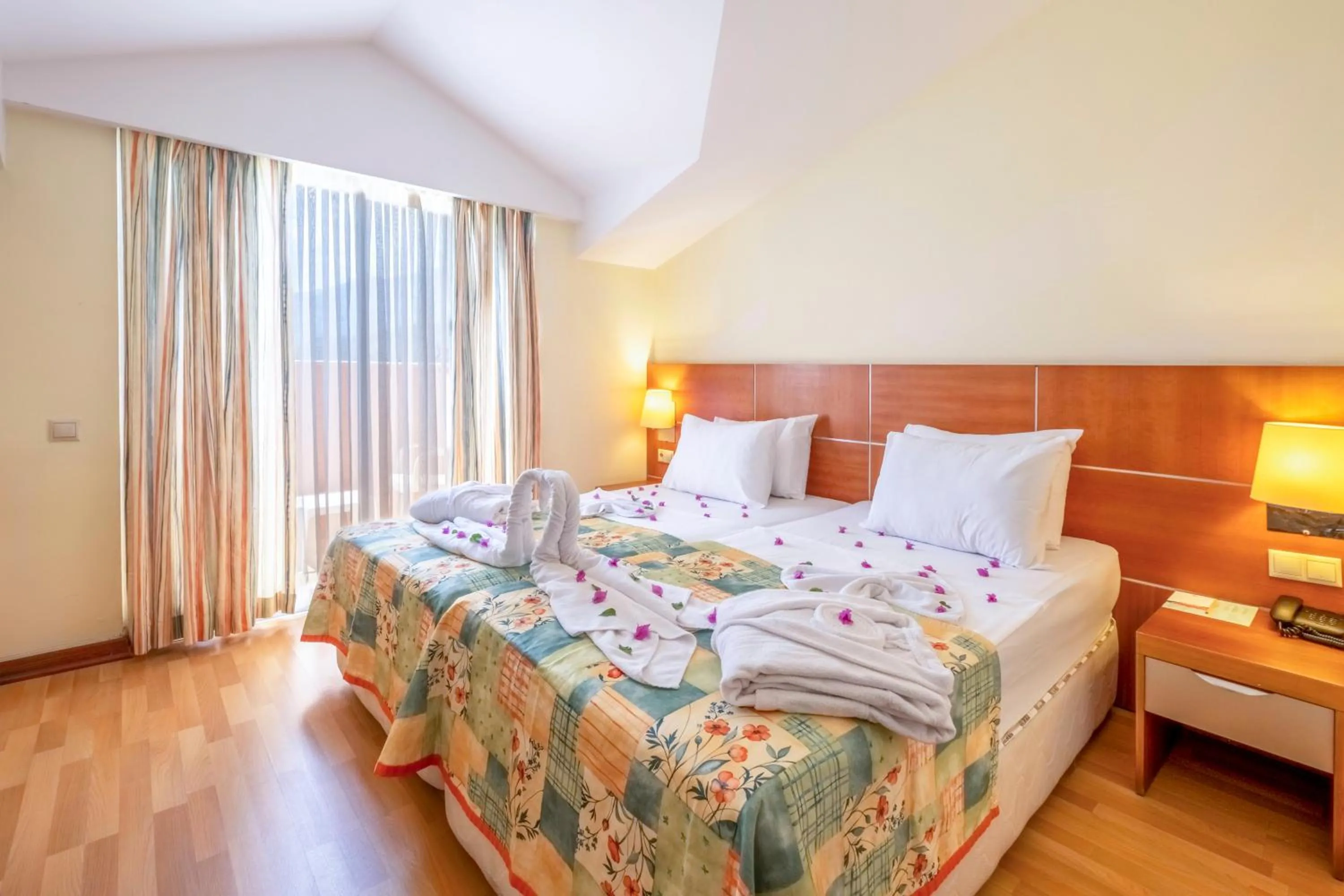 Bed in Viking Park Hotel