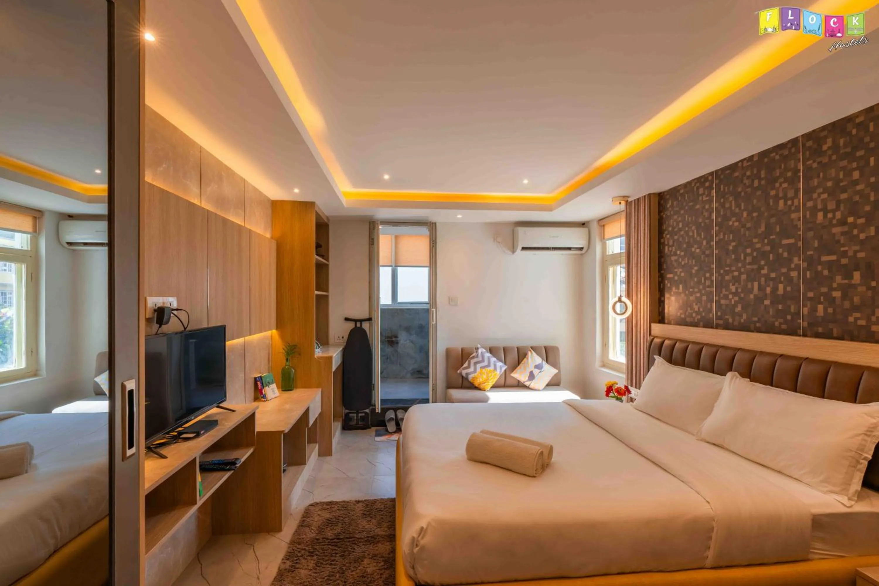 Bedroom, Bed in Flock Kathmandu