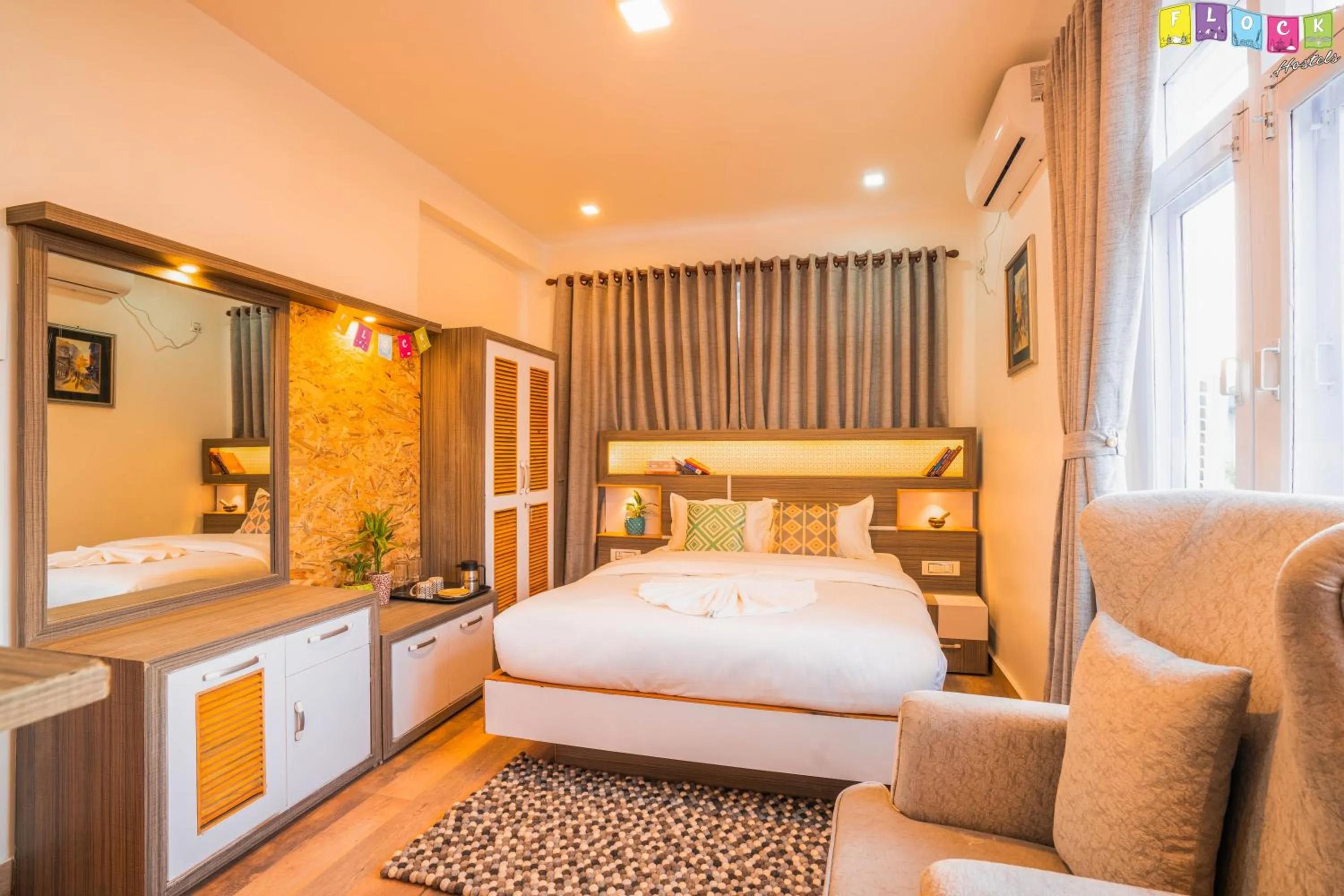 Bedroom, Bed in Flock Kathmandu