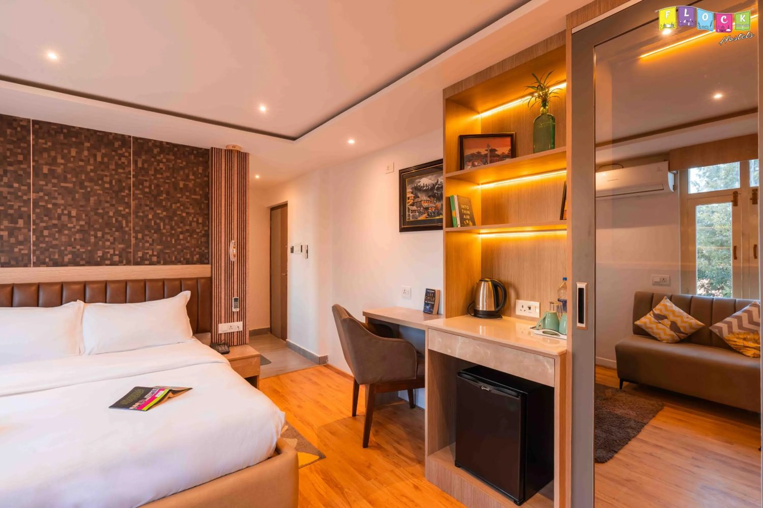 Bedroom, Bed in Flock Kathmandu