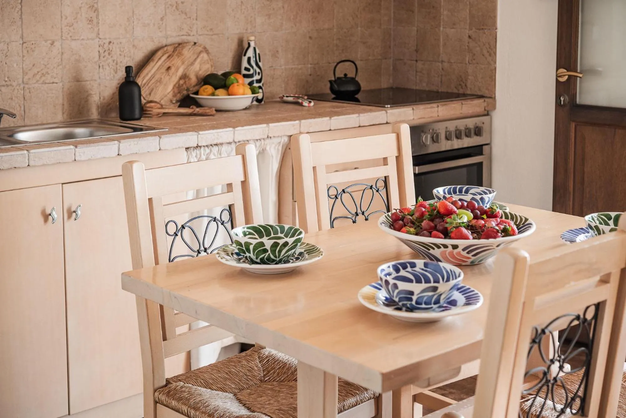 Kitchen or kitchenette in Fasolaki Skopelos - Eco Residences