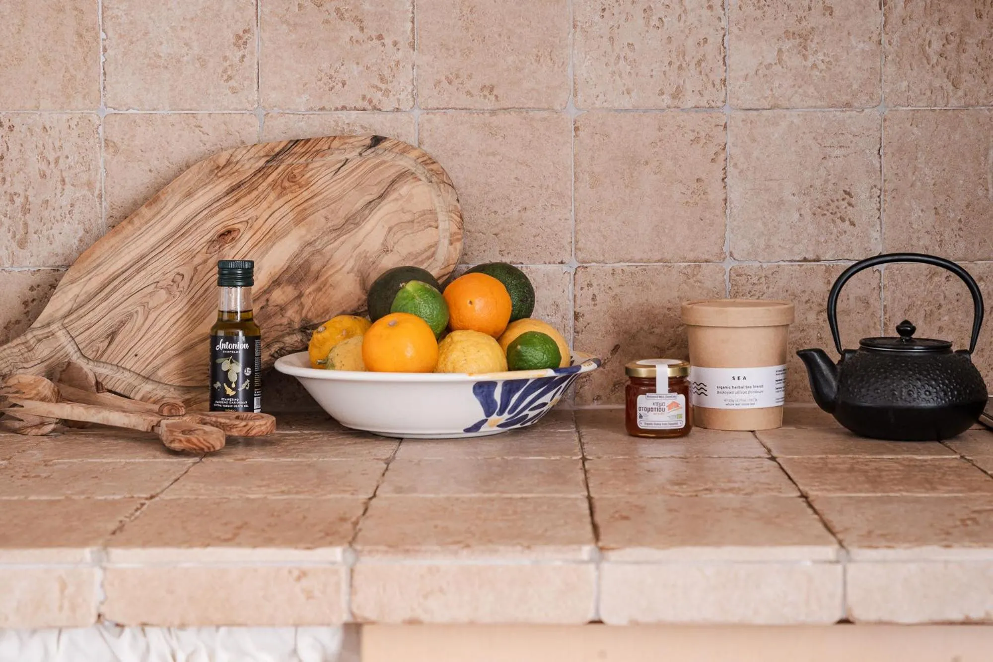 Kitchen or kitchenette in Fasolaki Skopelos - Eco Residences