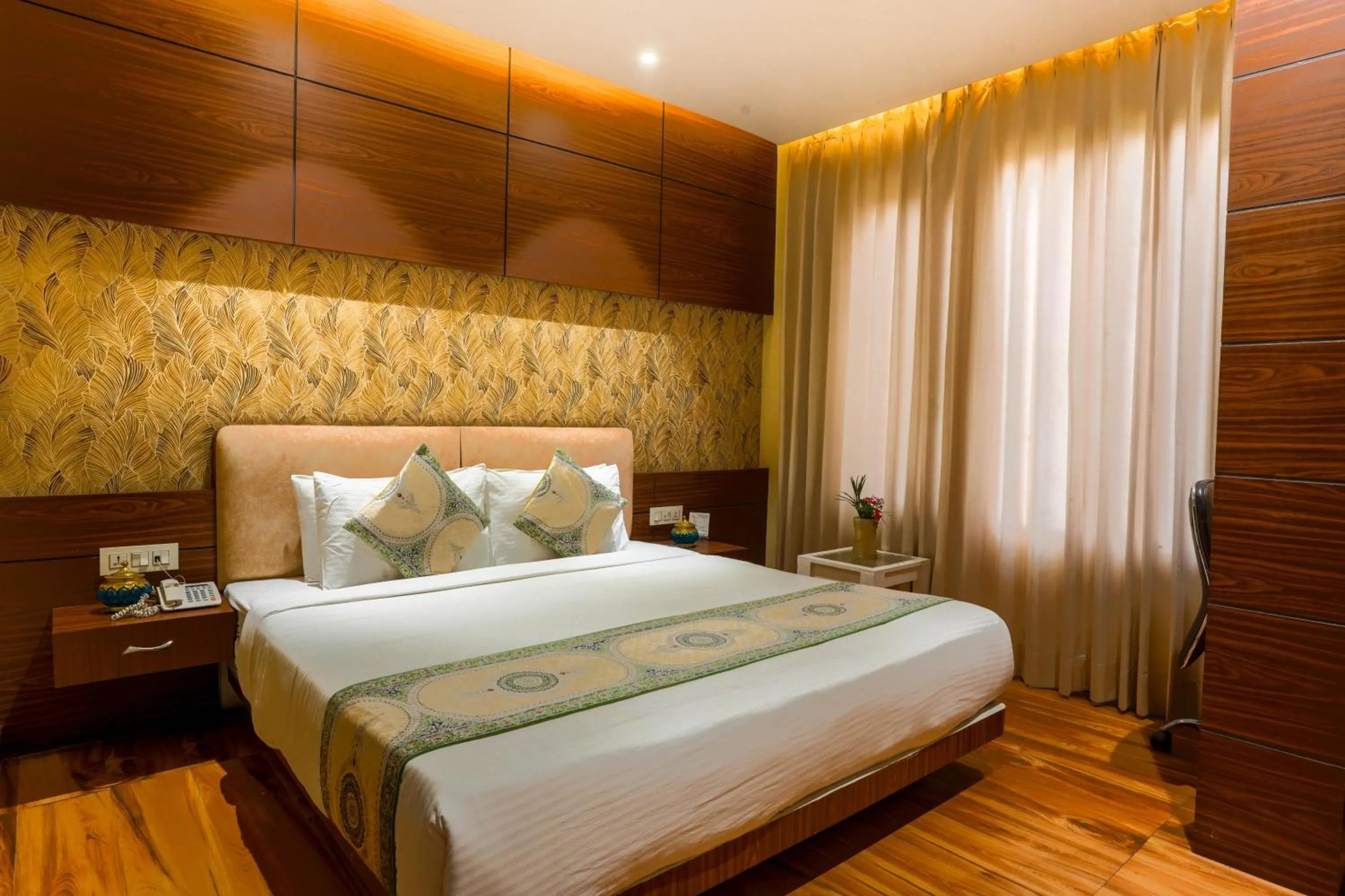 Bed in Stamps Golden Lagoon by Eight Continents - Opposite to Golden Temple