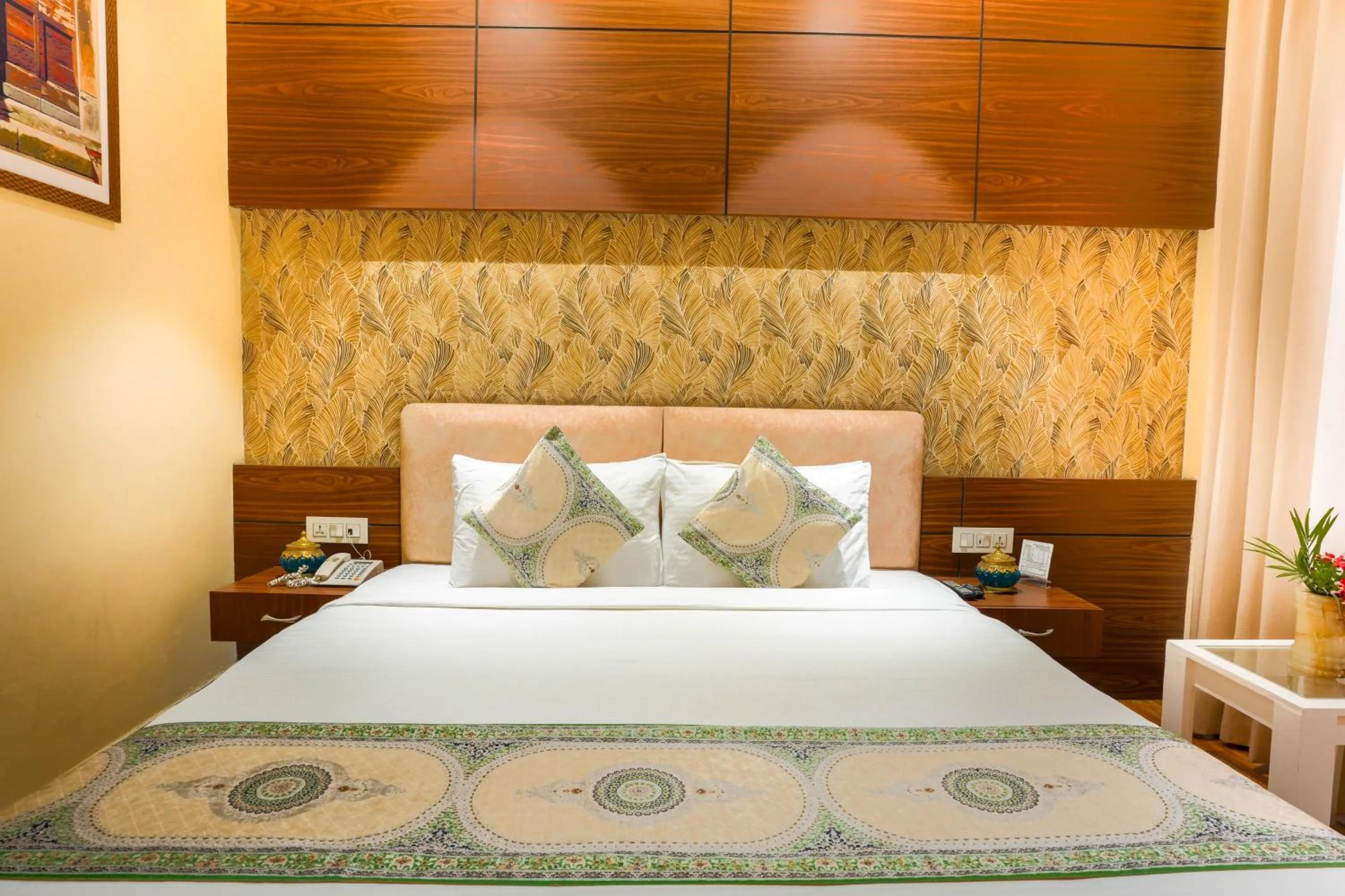 Bed in Stamps Golden Lagoon by Eight Continents - Opposite to Golden Temple