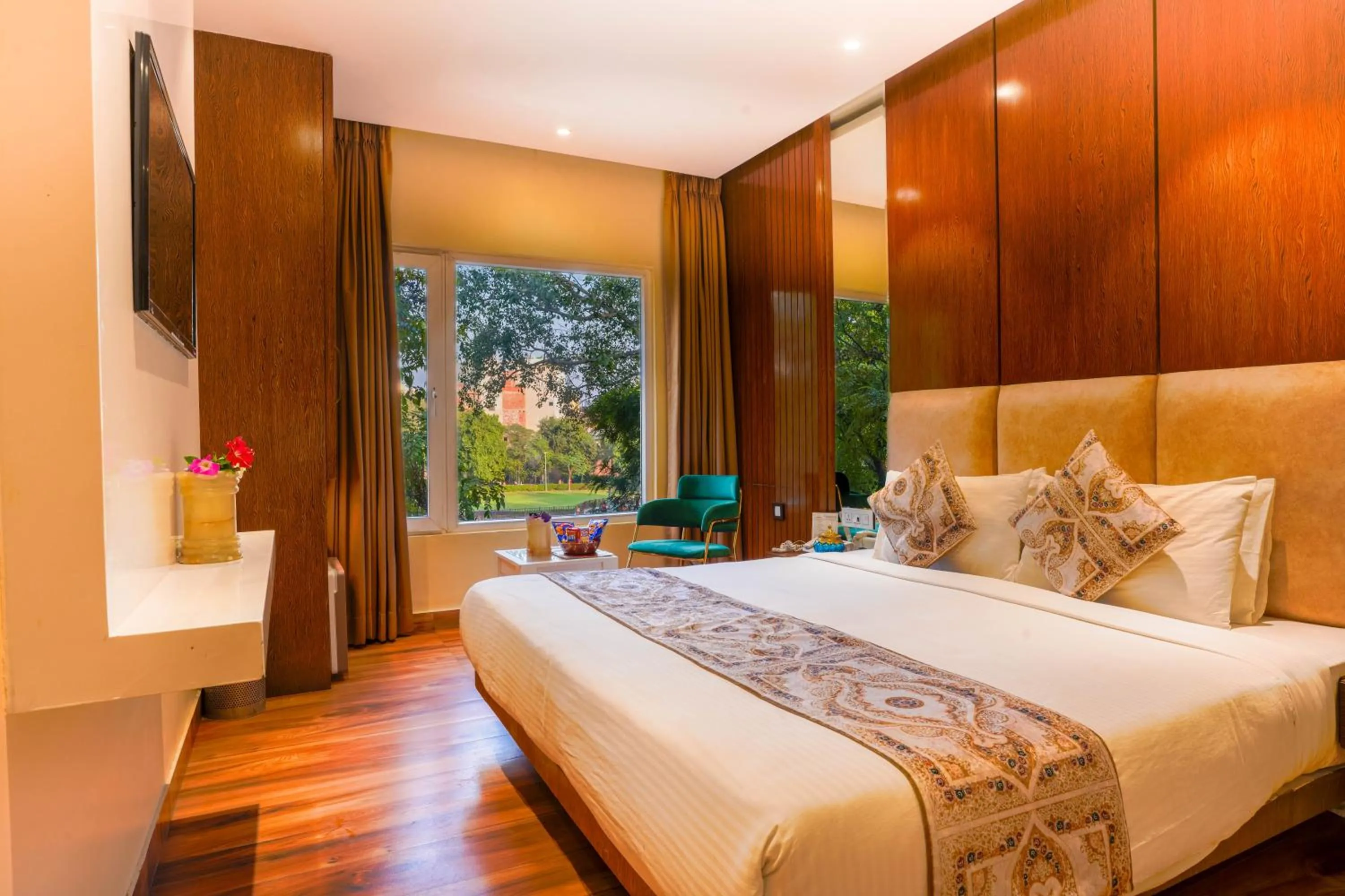 Bed in Stamps Golden Lagoon by Eight Continents - Opposite to Golden Temple