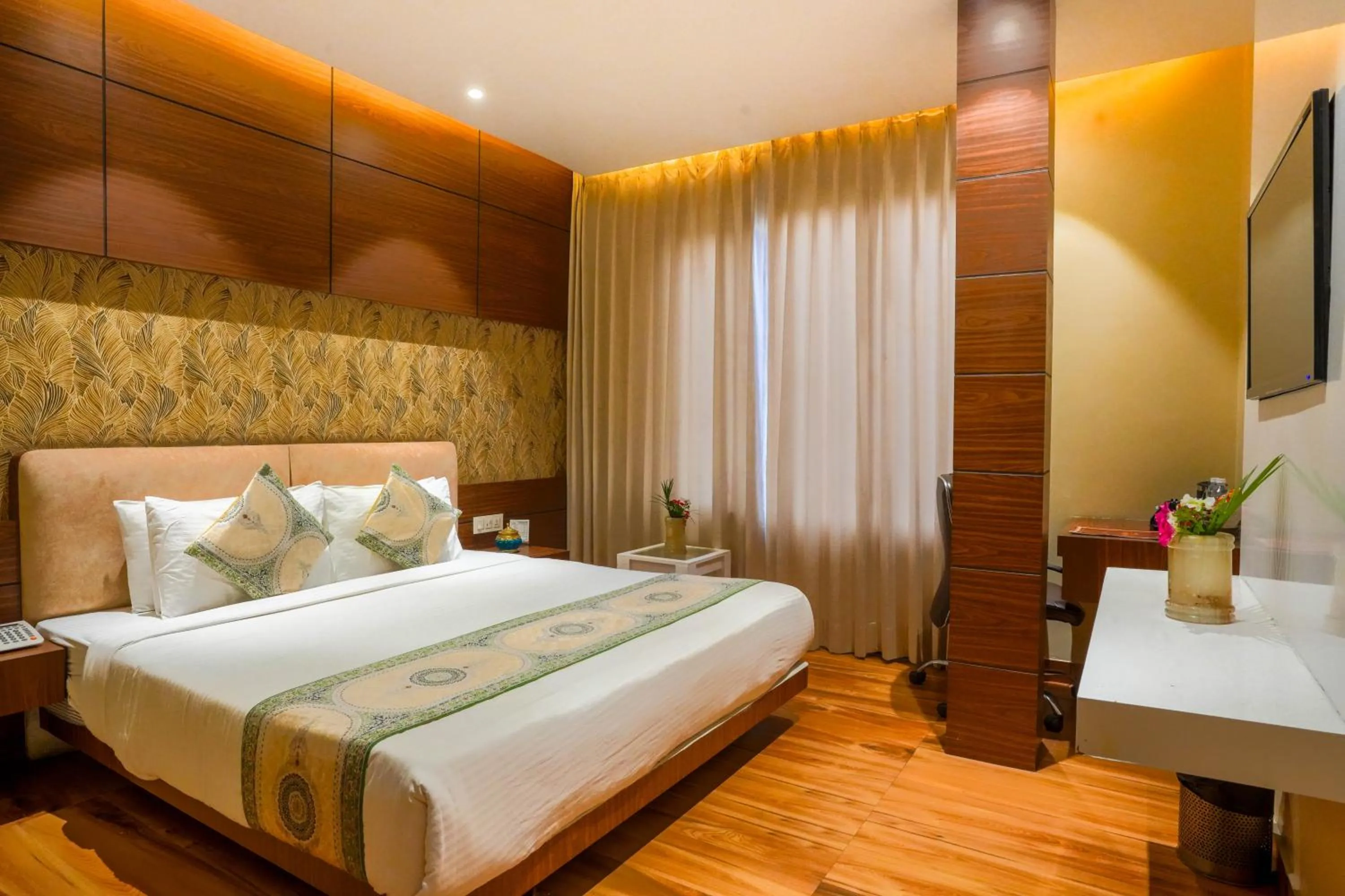 Bed in Stamps Golden Lagoon by Eight Continents - Opposite to Golden Temple