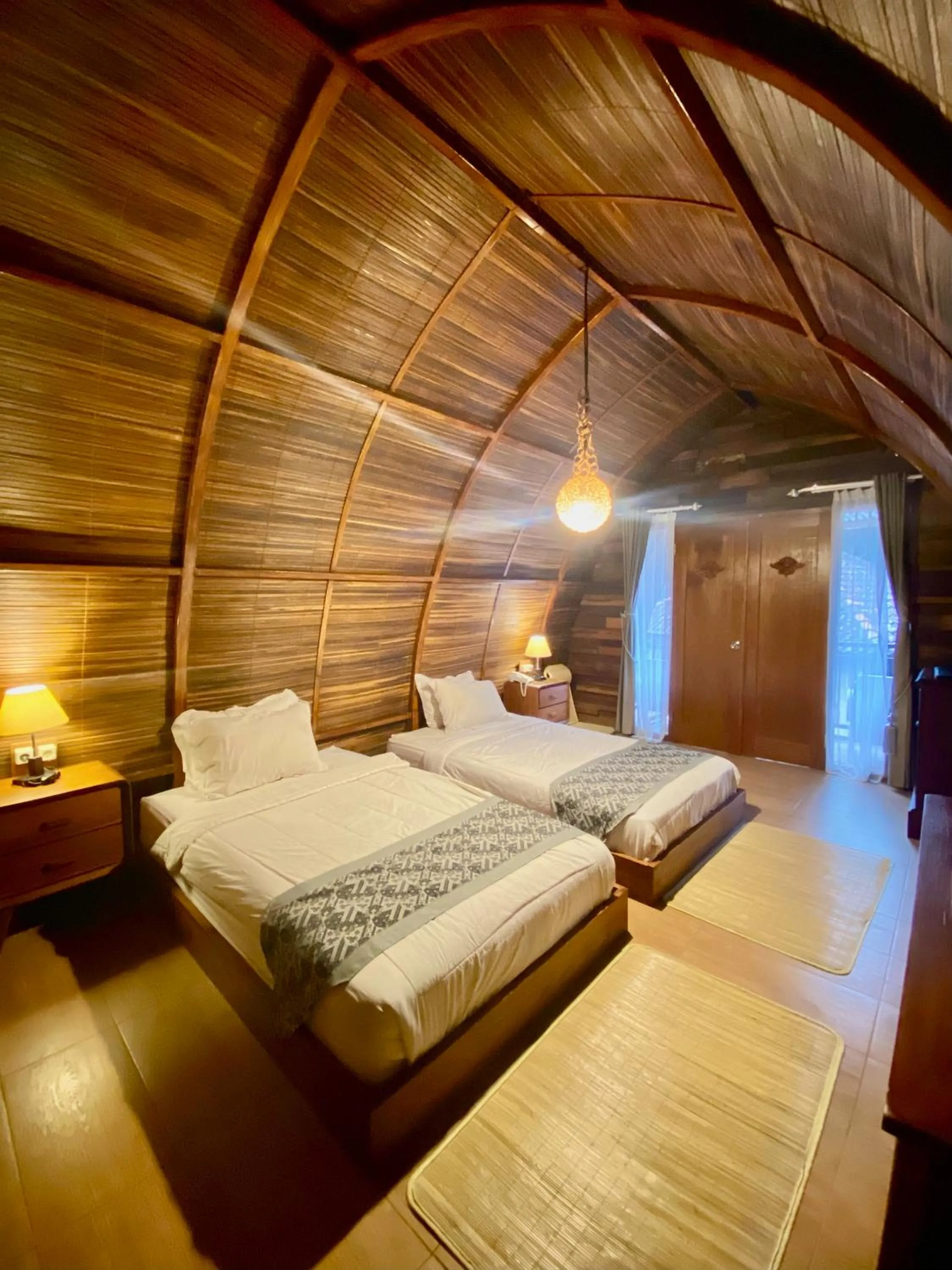 Bed in Khanaya Hotel Borobudur