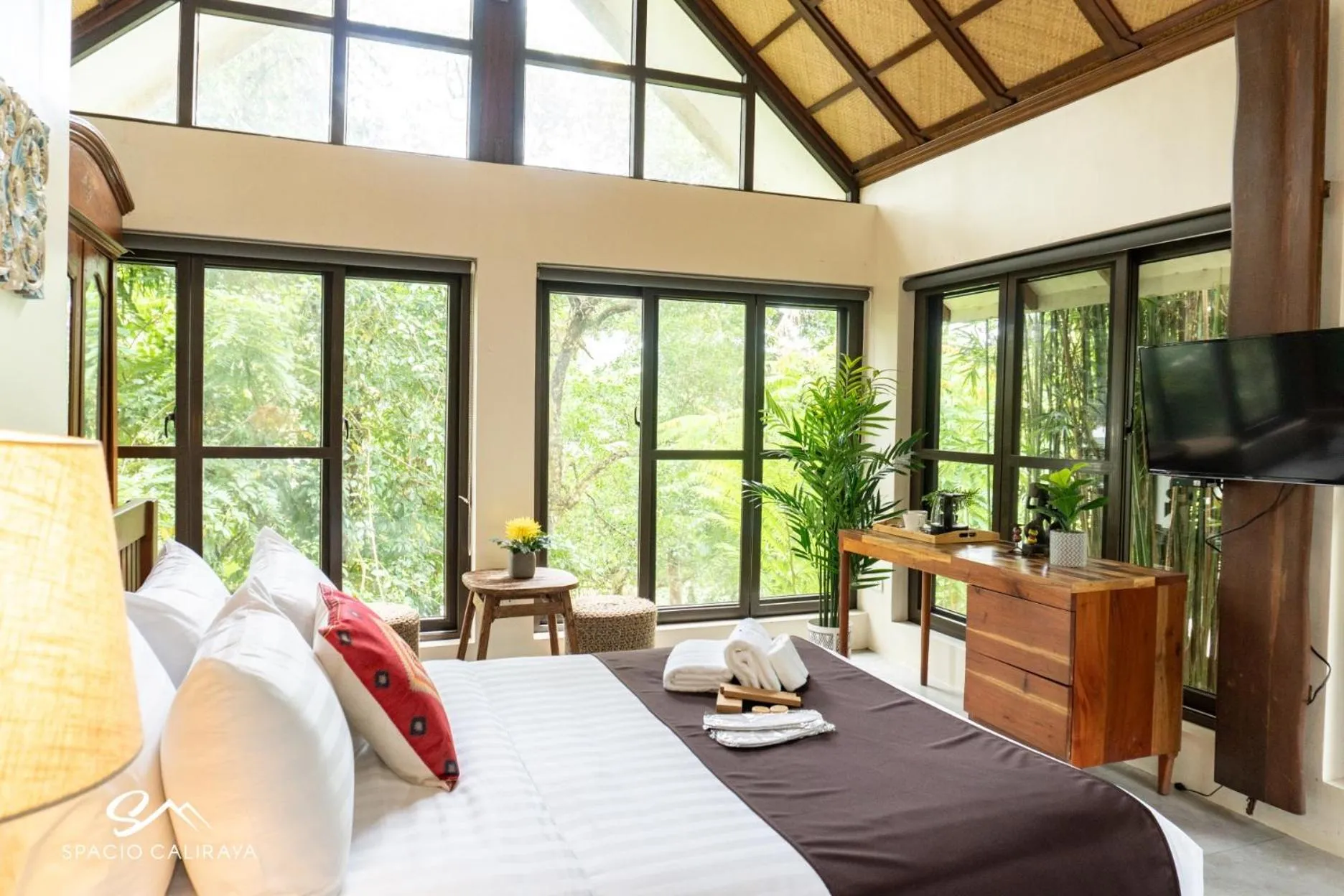 TV and multimedia, Bed in Spacio Caliraya Bed & Breakfast