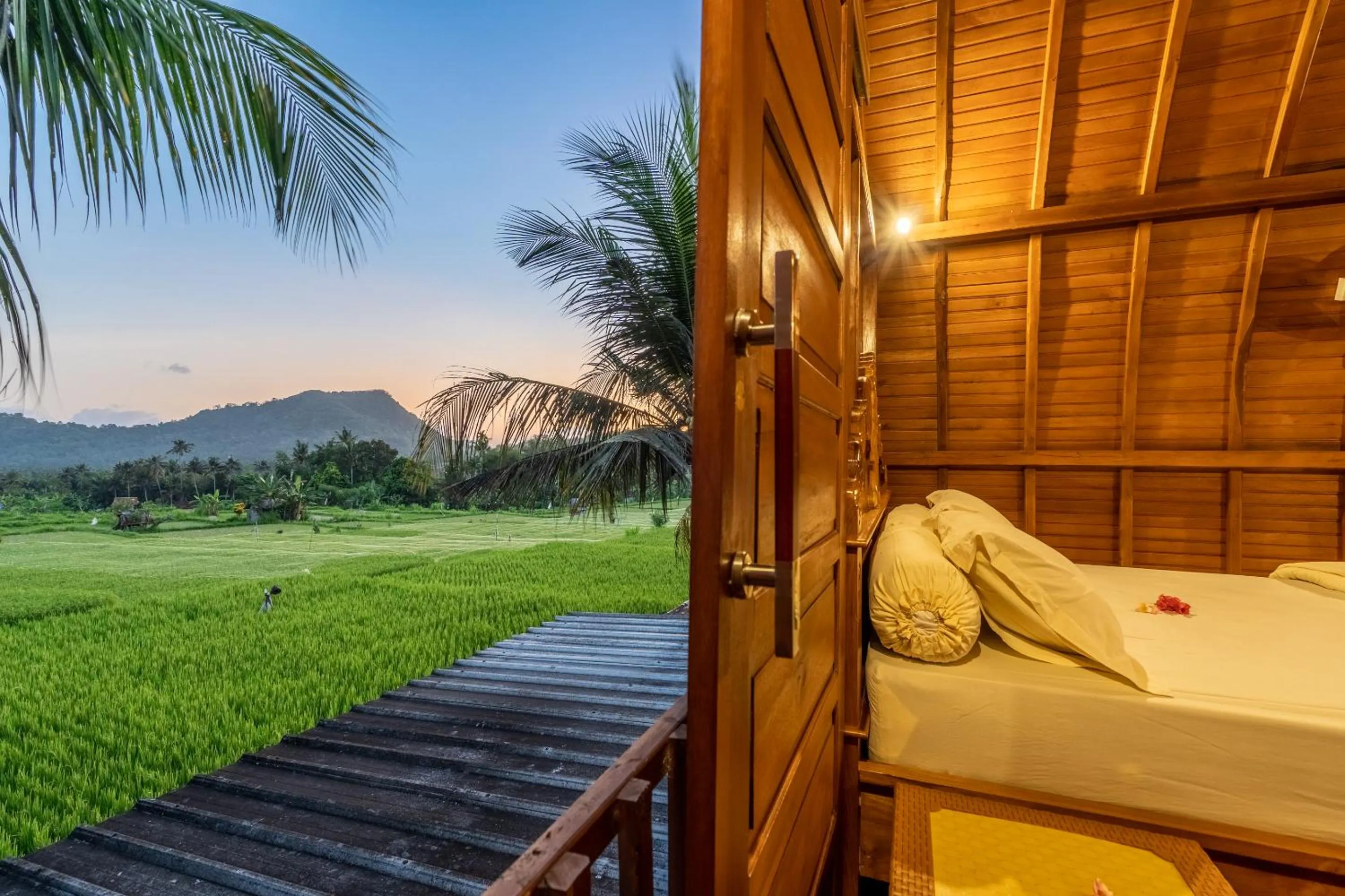 View (from property/room), Bed in Pondok Carik Villa Manggis