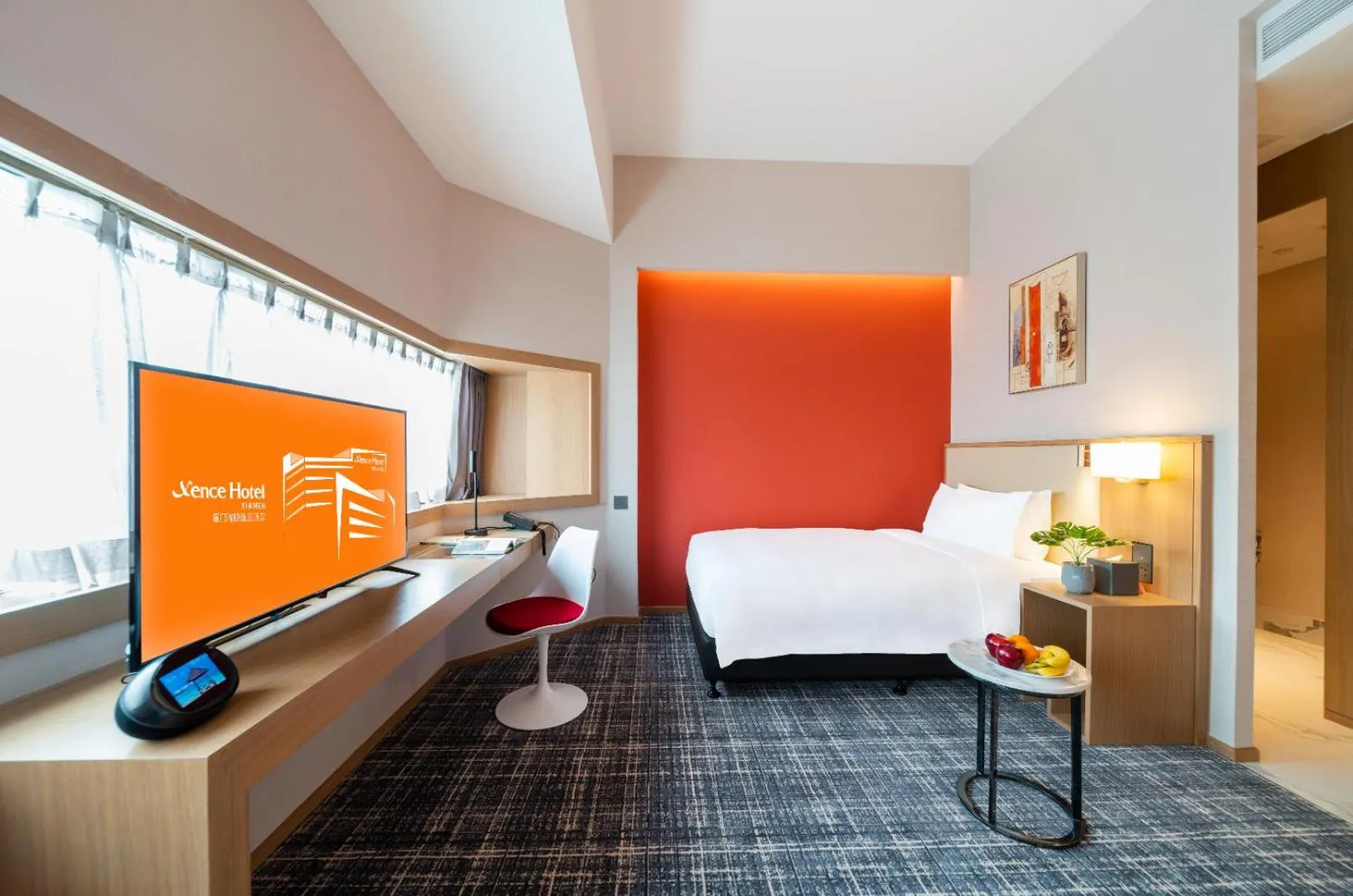 hair dresser, Bed in Xence hotel near Xiamen Airport & SM Mall