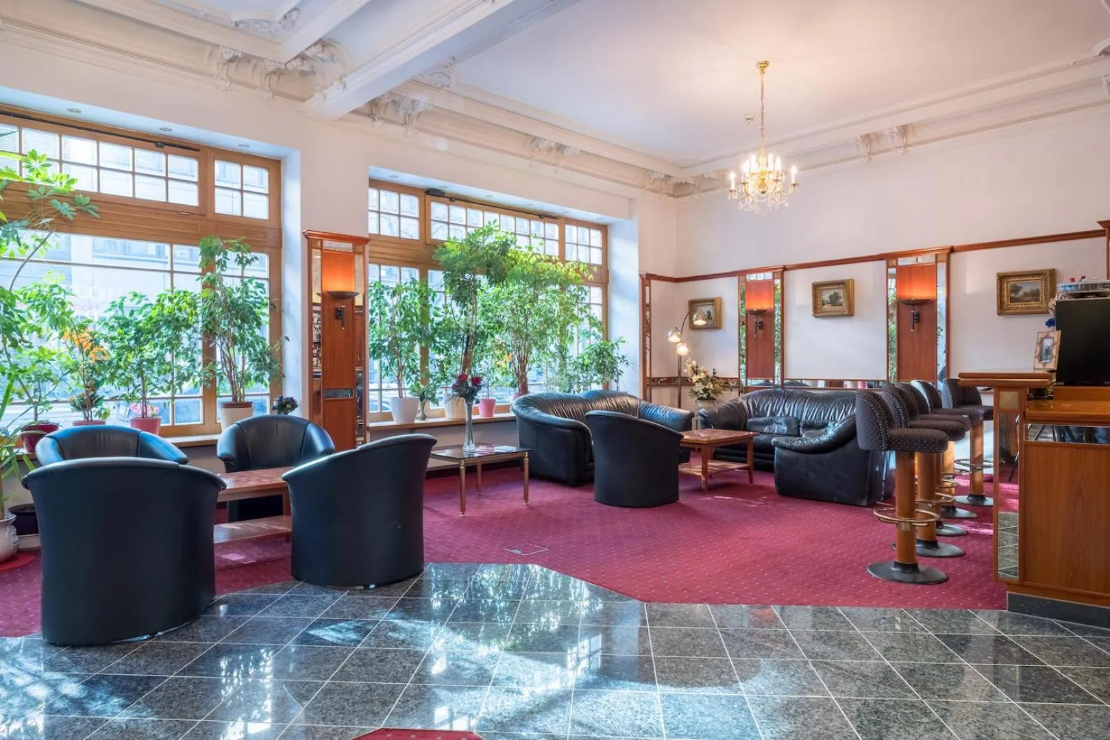 Lobby or reception in Hotel Bayernland