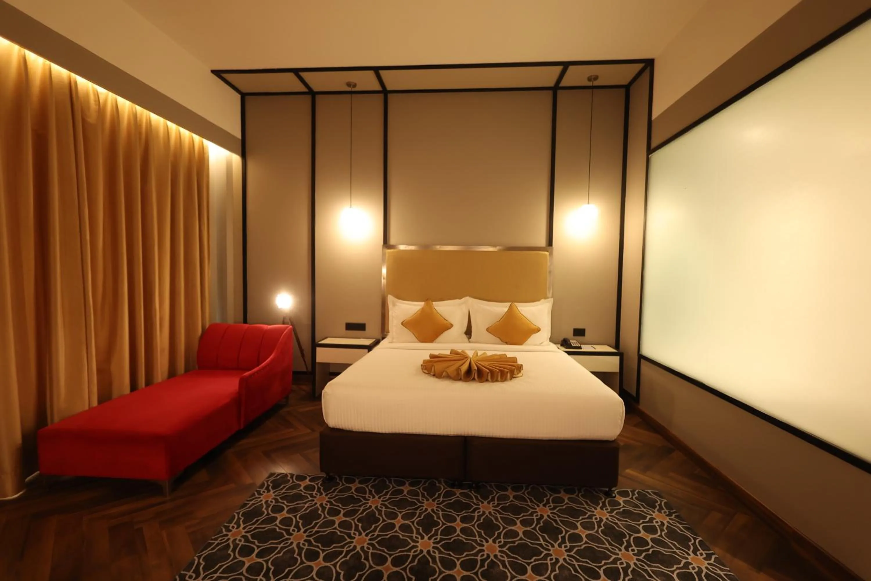 Bed in Hotel Polo Towers Agartala