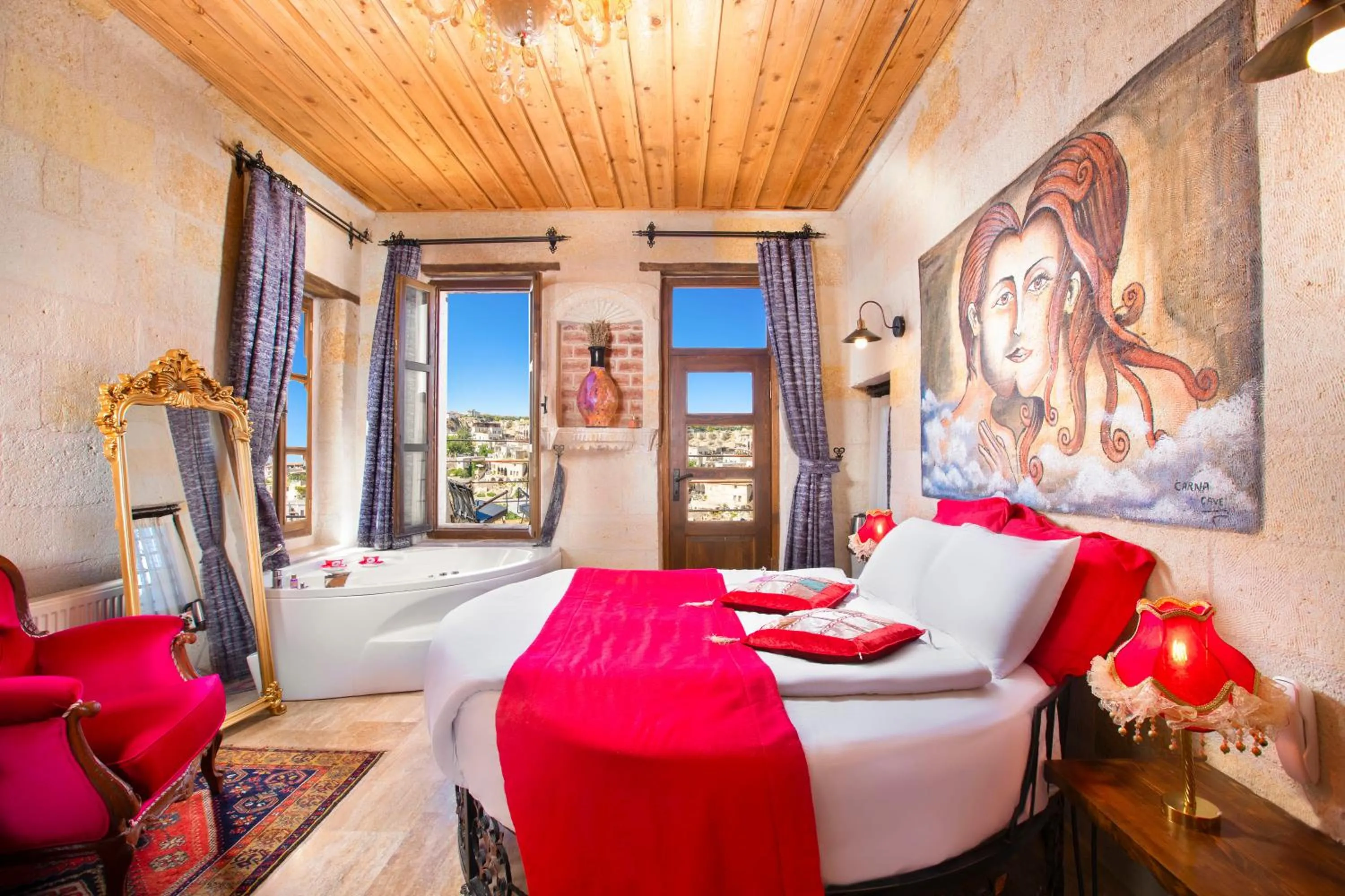 Bed in Carna Cave Hotel Cappadocia Only Adult