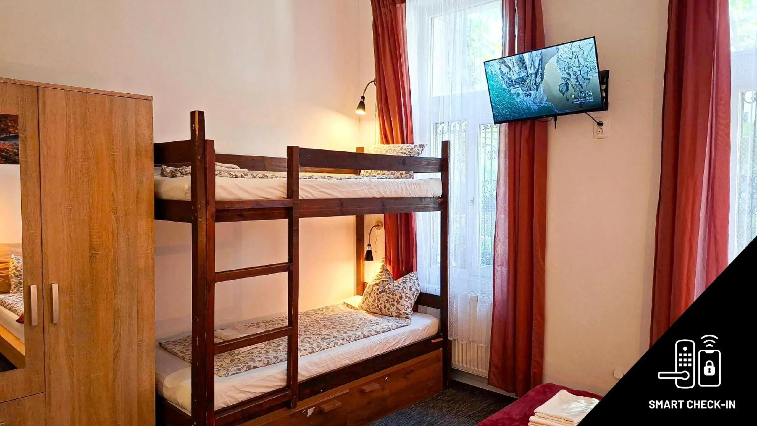 Bed in GoodMo Budapest Smart Rooms