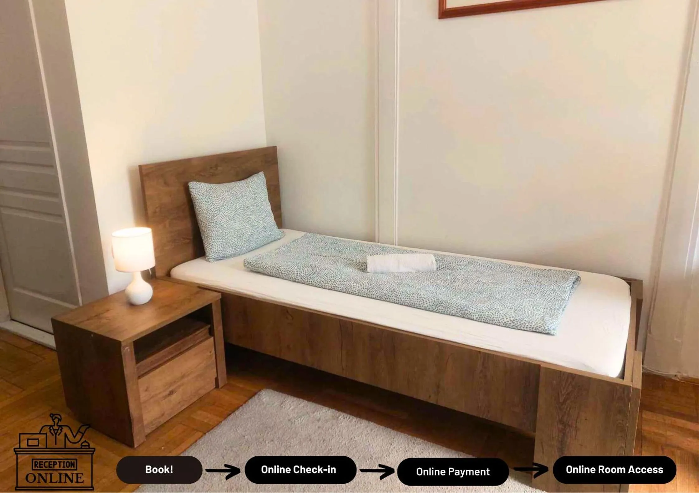 Bed in Black Sheep Budapest Smart Rooms