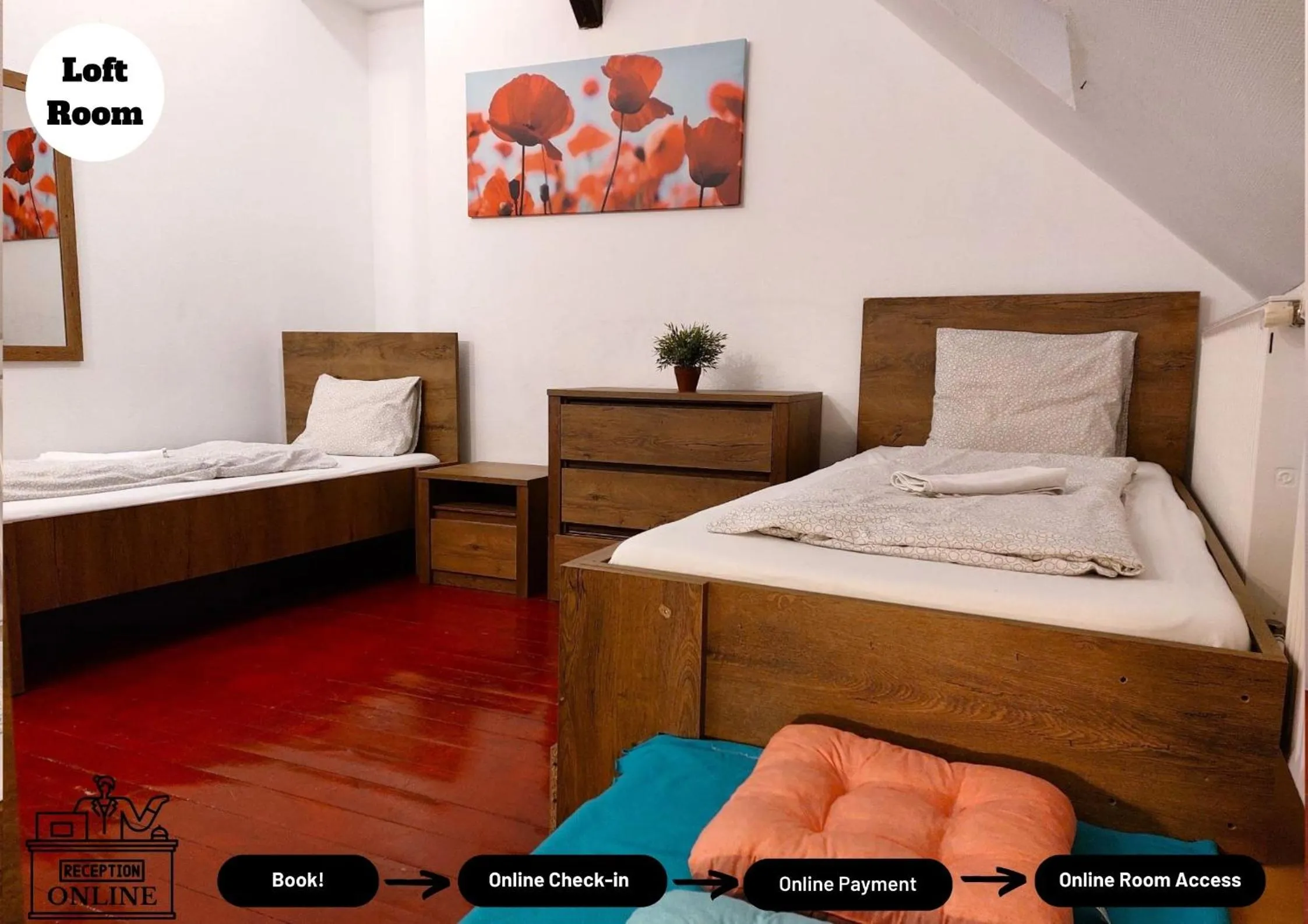 Bed in Black Sheep Budapest Smart Rooms