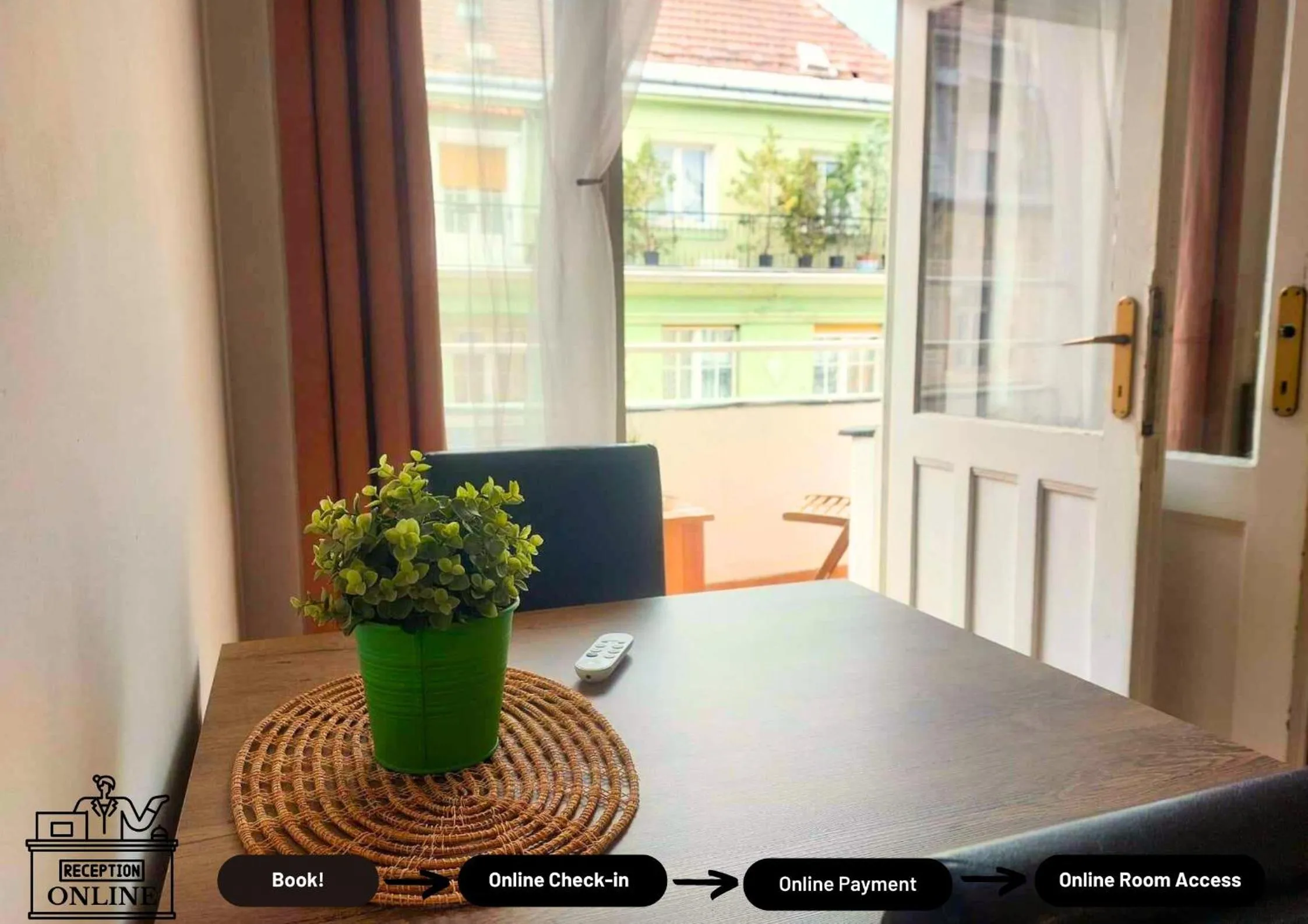 Seating area in Black Sheep Budapest Smart Rooms