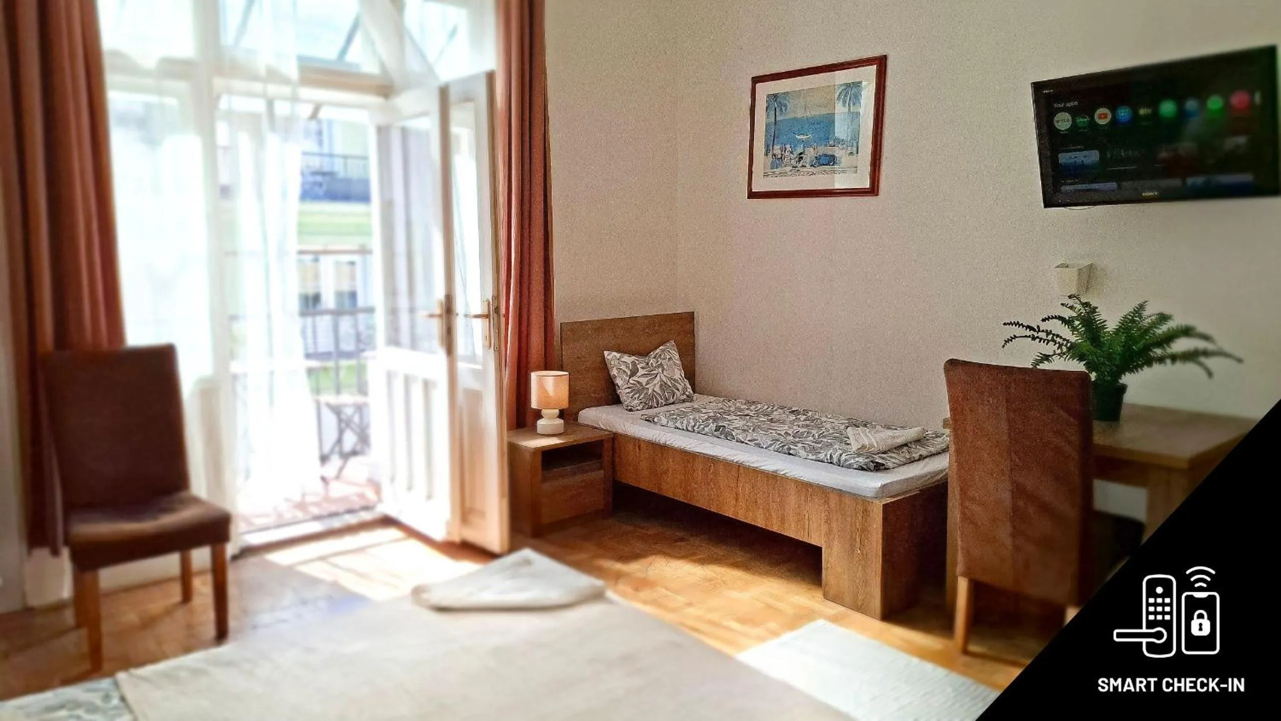 Bed in Black Sheep Budapest Smart Rooms