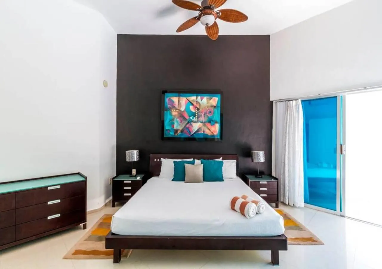 Bedroom, Bed in Private Pool Villa, Walk to Beach & 5th Ave