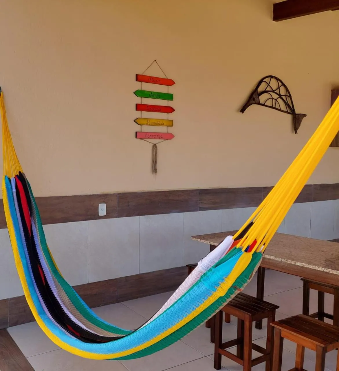 Seating area in Pousada Sonho de Mar