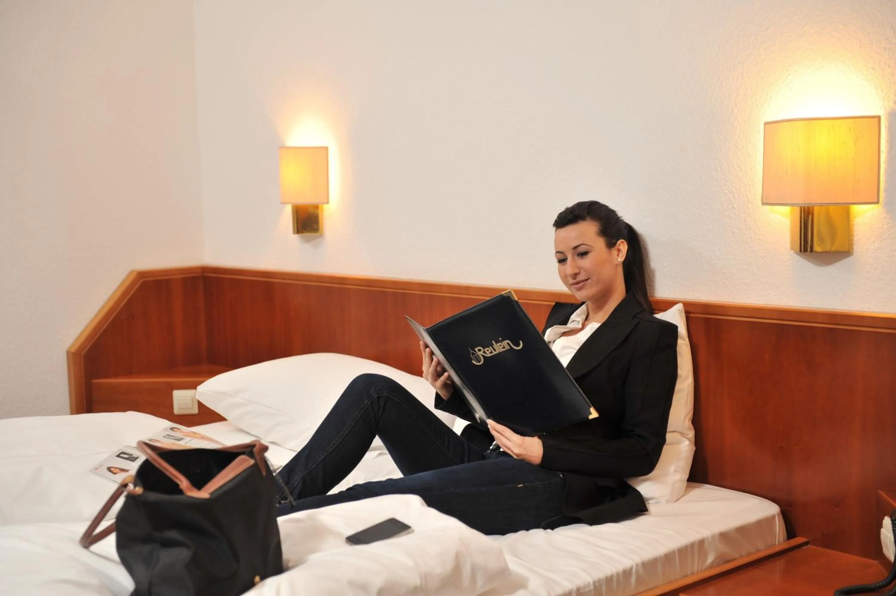 Bed in Hotel Garni Reulein