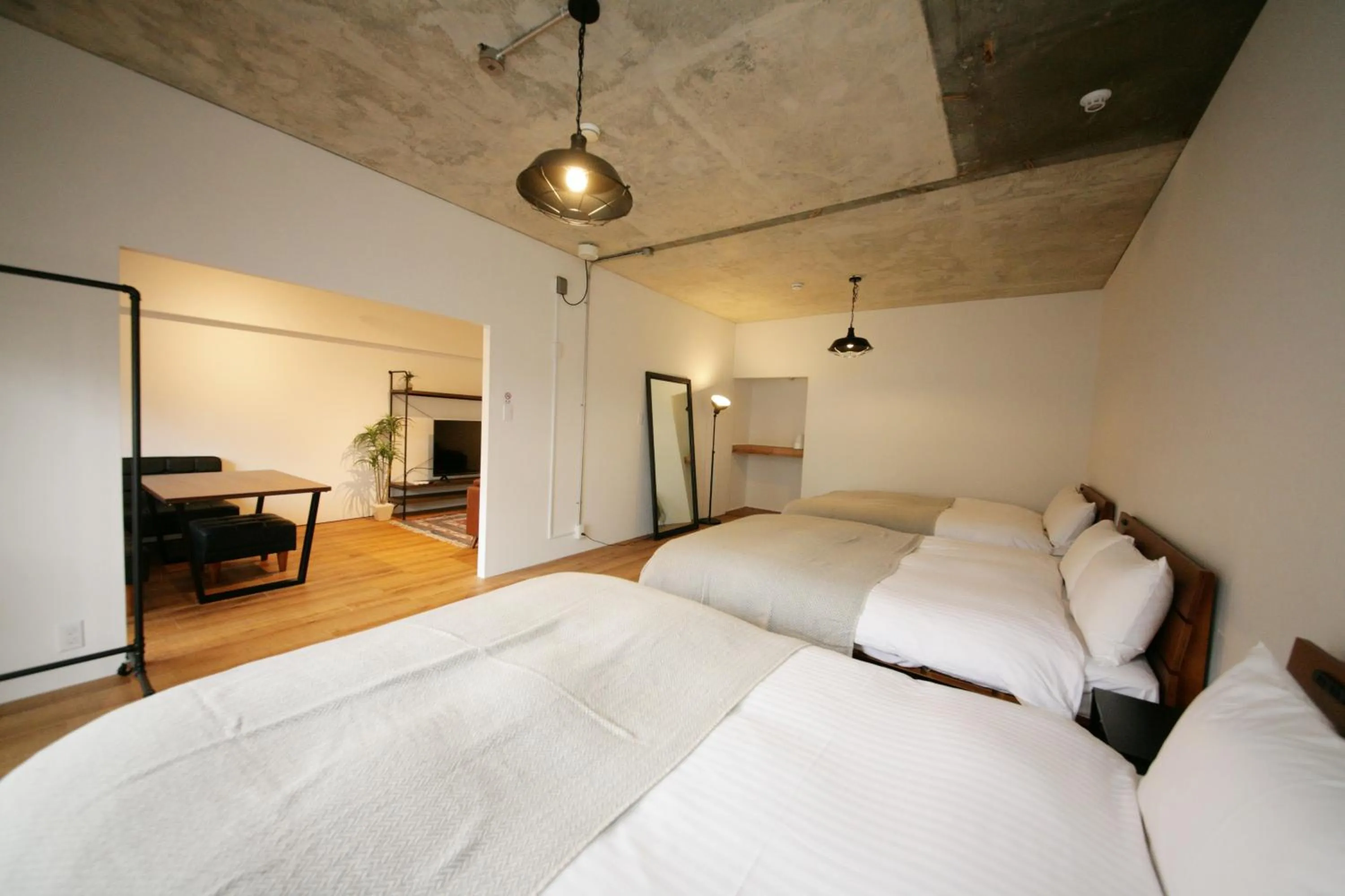 Photo of the whole room, Bed in goom Hotel Hakata-Higashihie-Ekimae