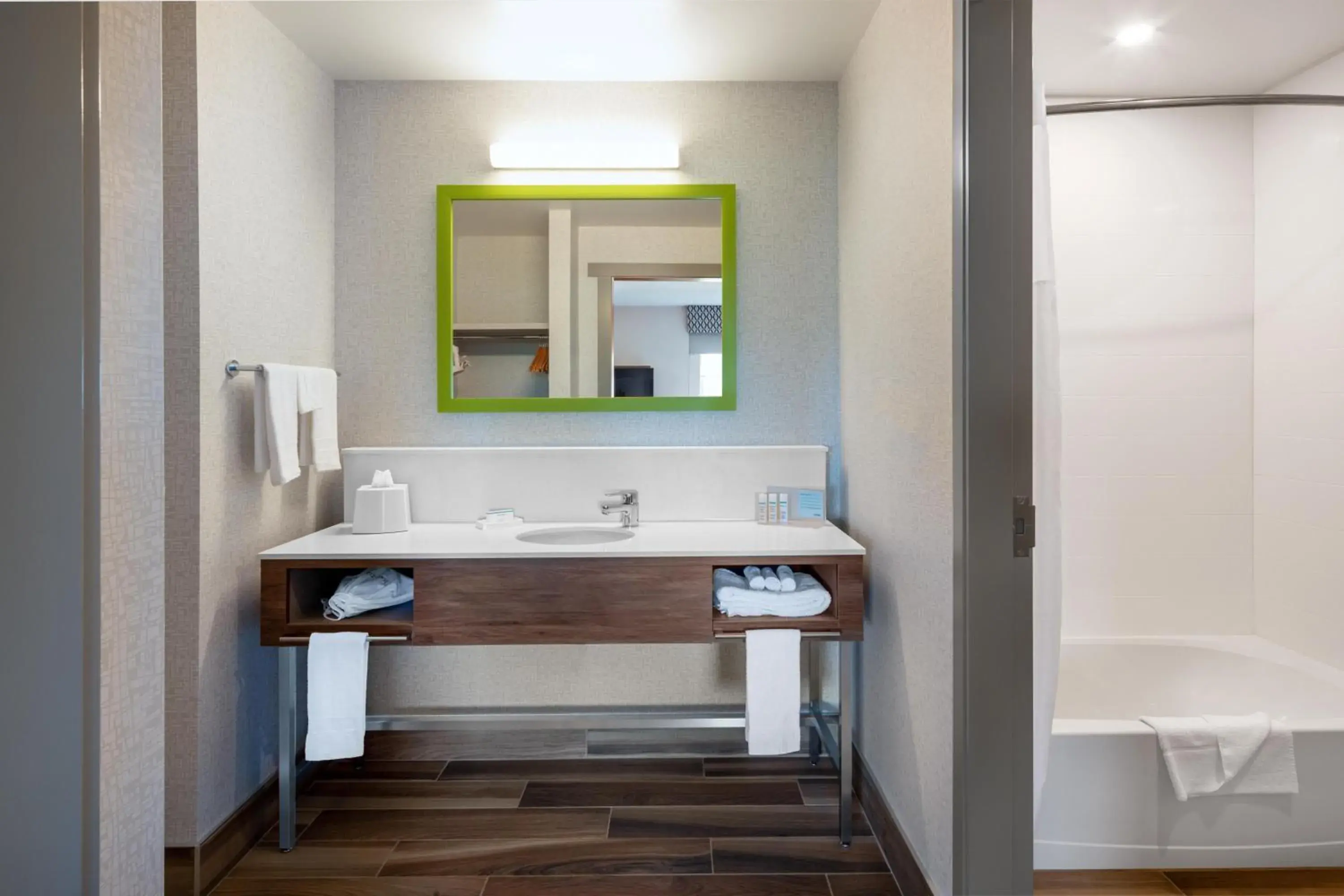 Bathroom in Hampton Inn & Suites Edmonton St. Albert, Ab Bathroom in Hampton Inn & Suites Edmonton St. Albert, Ab