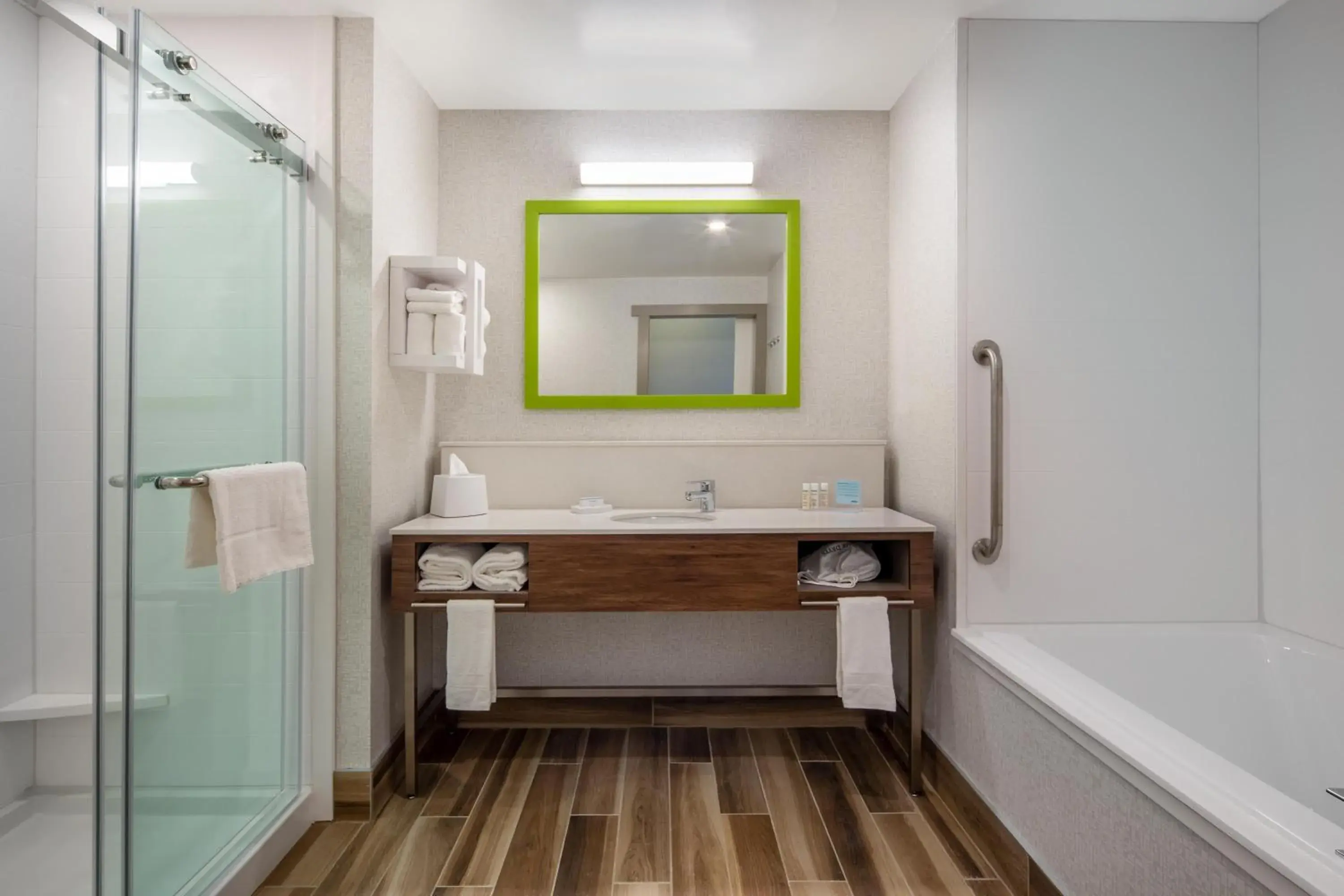 Bathroom in Hampton Inn & Suites Edmonton St. Albert, Ab Bathroom in Hampton Inn & Suites Edmonton St. Albert, Ab