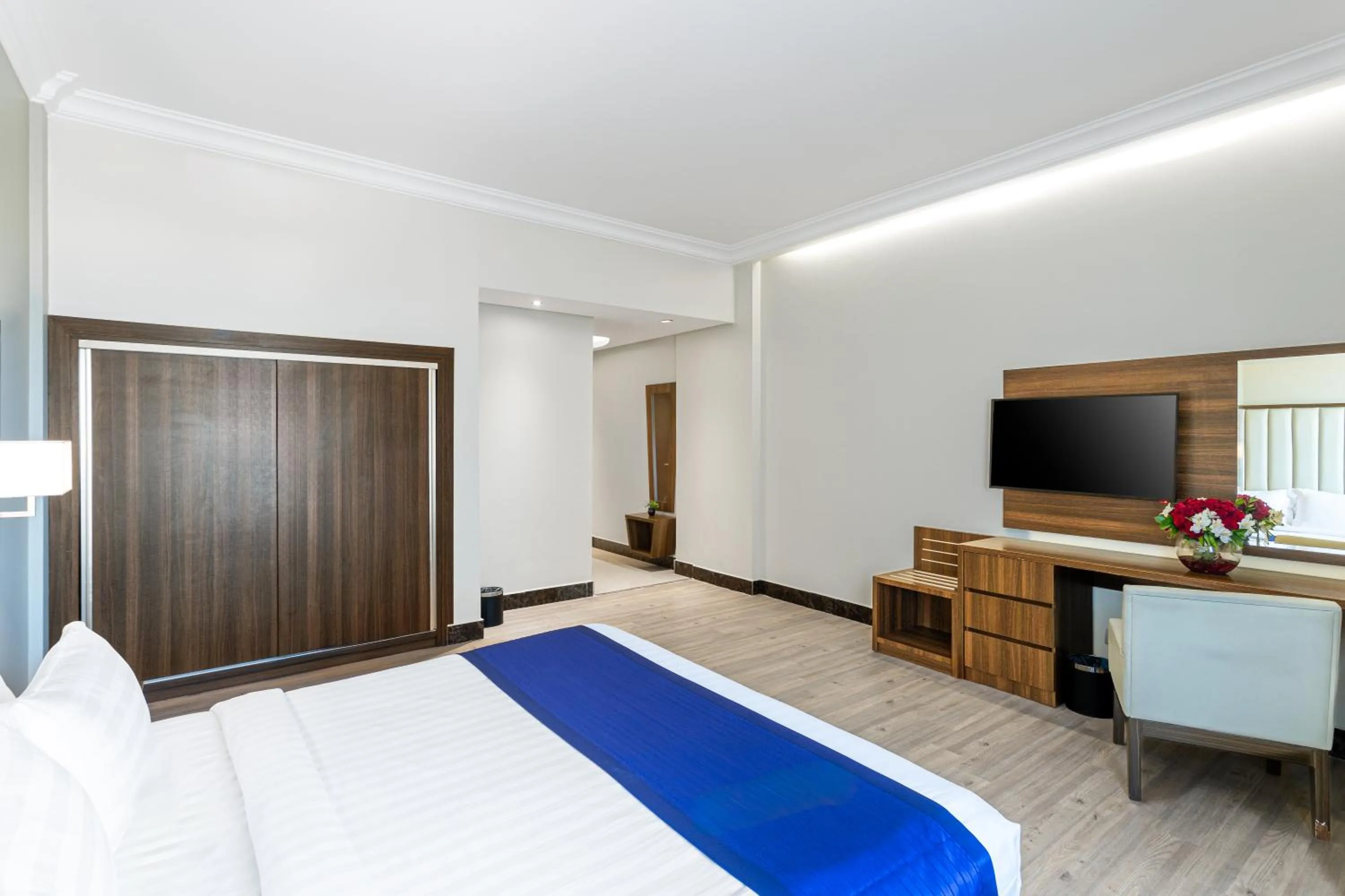 Bed in Makarem Residence - Hotel Apartments