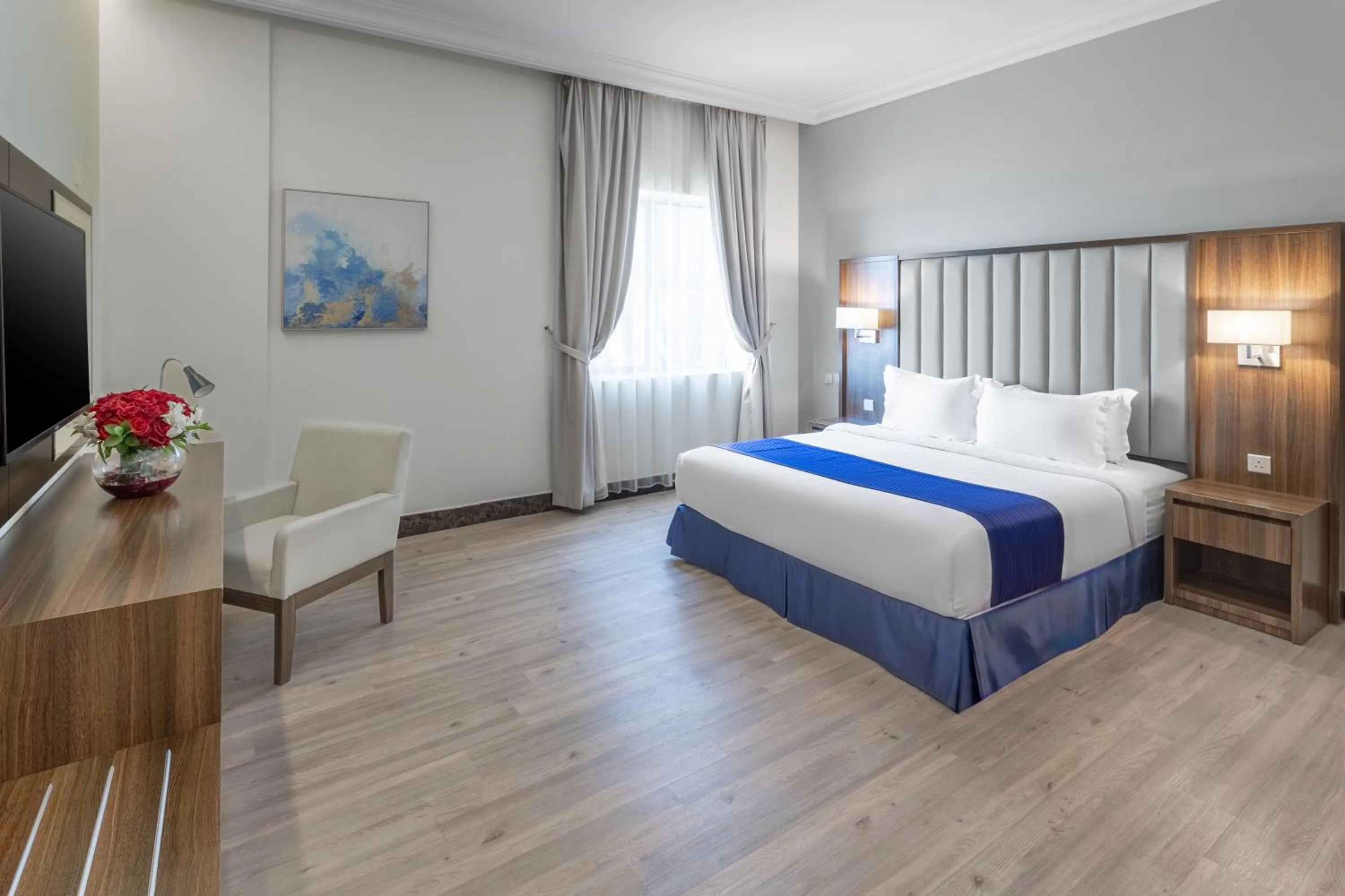Bed in Makarem Residence - Hotel Apartments
