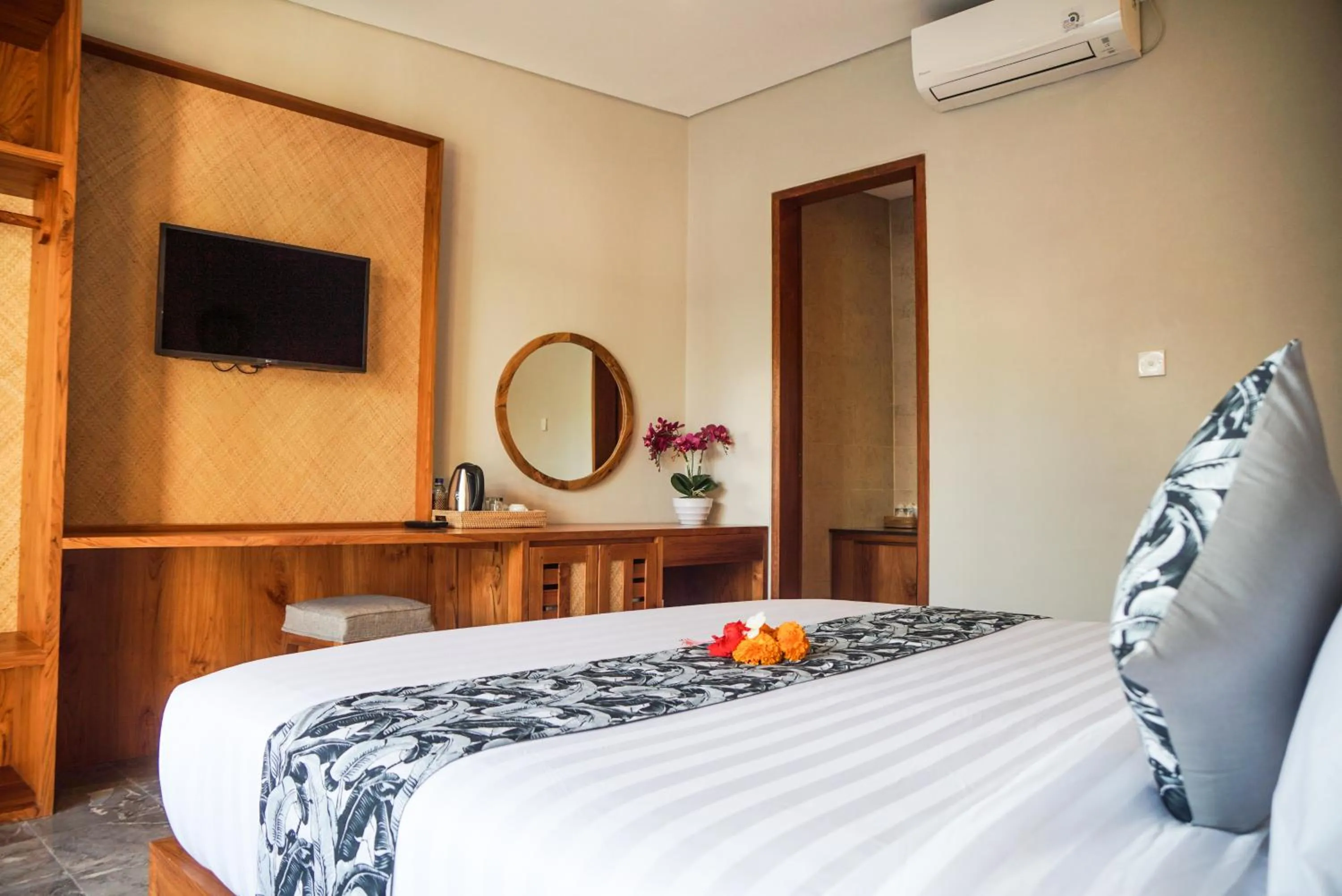 Bed in Bisma Terrace Suite Ubud