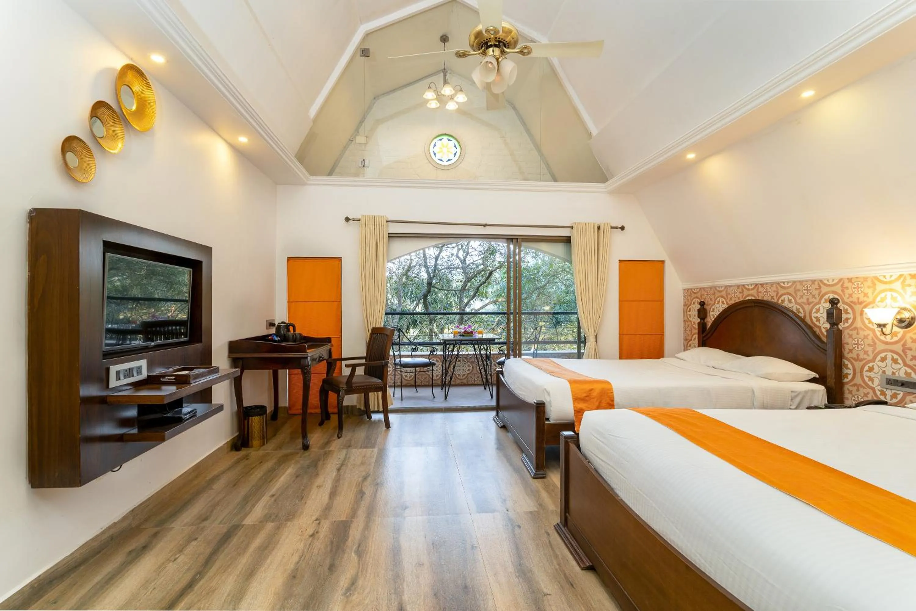 Photo of the whole room, Bed in Valley View Grand Resort, Panhala - Premium Resort Hotel in Panhala