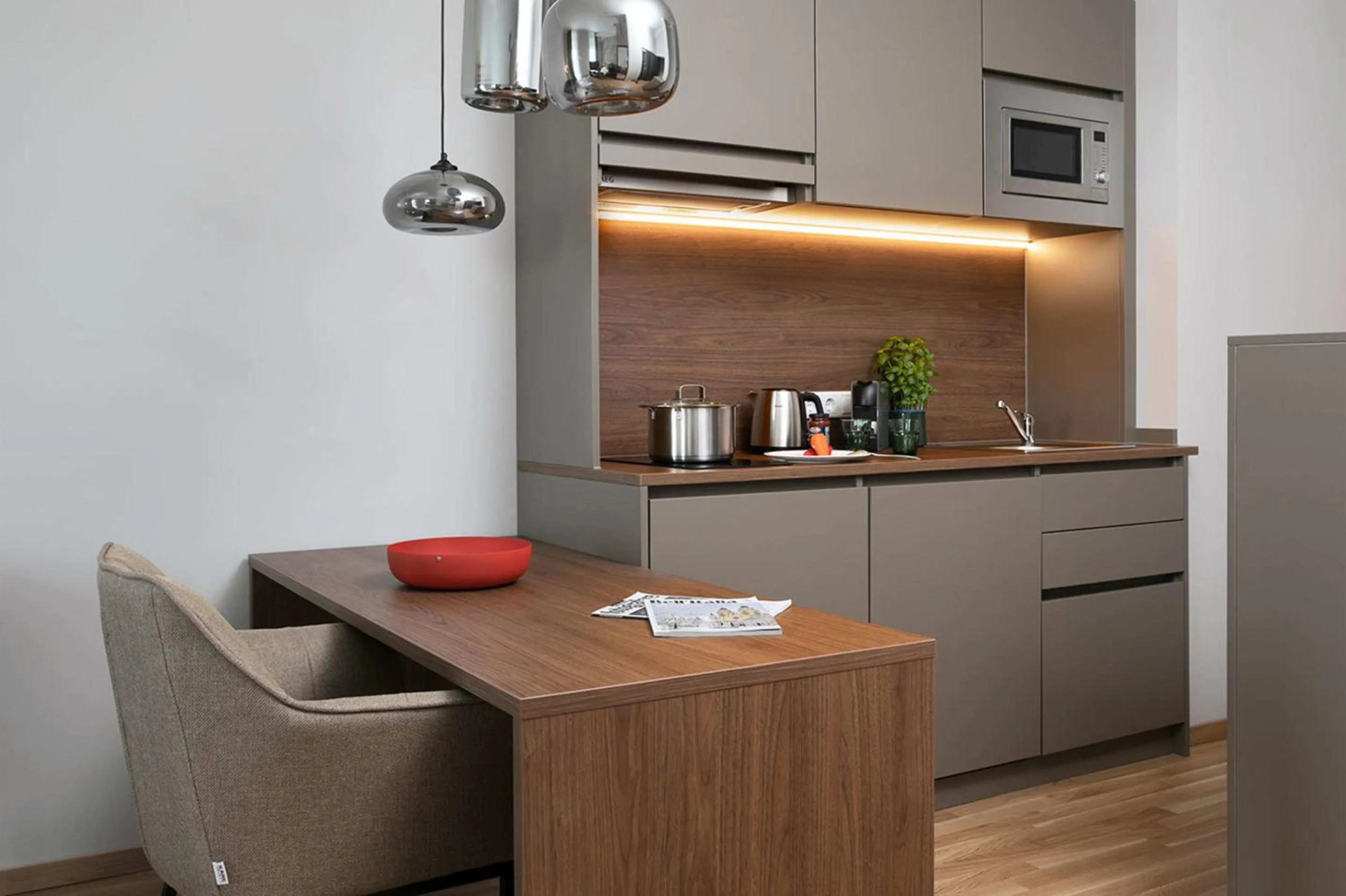 Kitchen or kitchenette in Brera Serviced Apartments Ulm