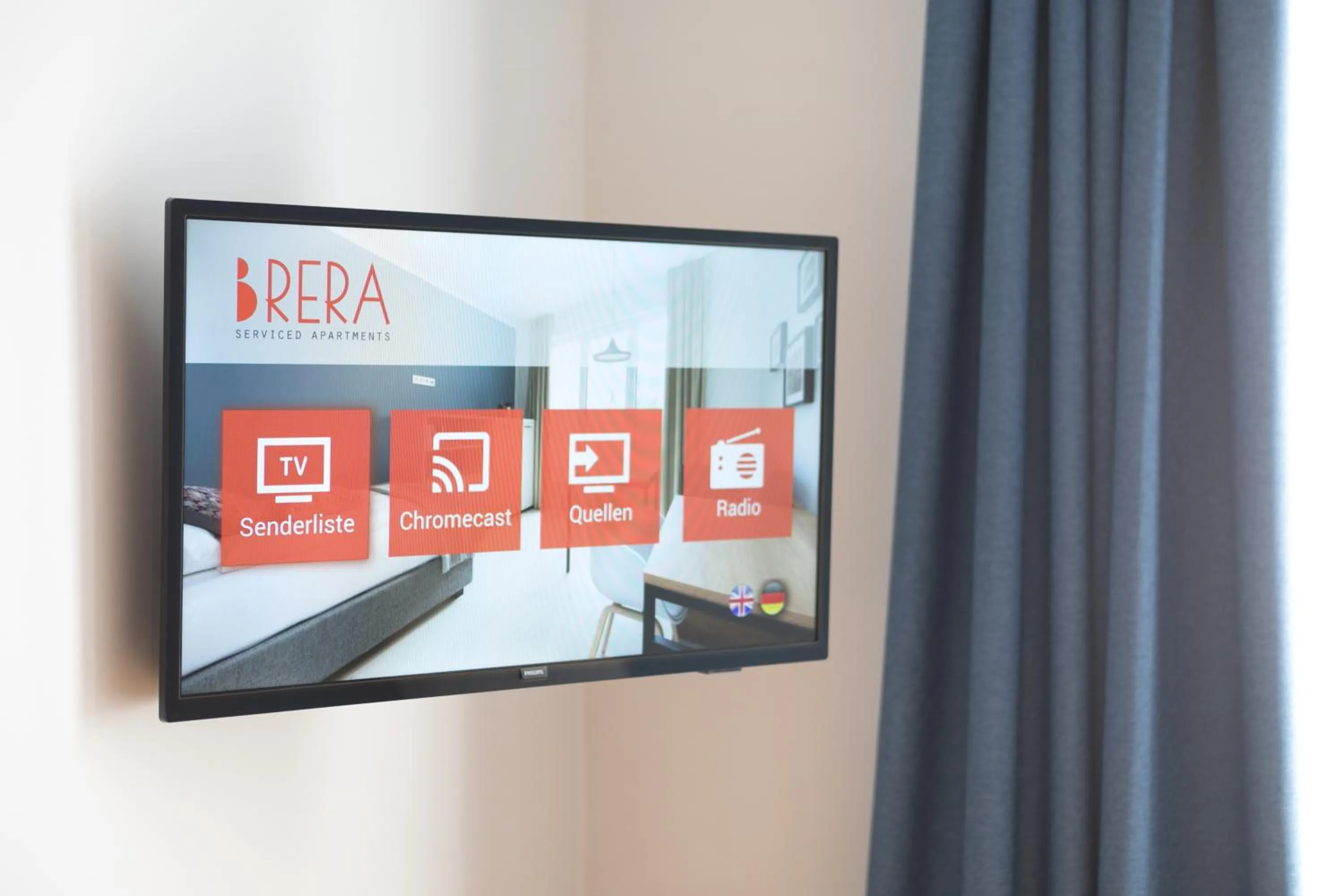 TV and multimedia in Brera Serviced Apartments Ulm