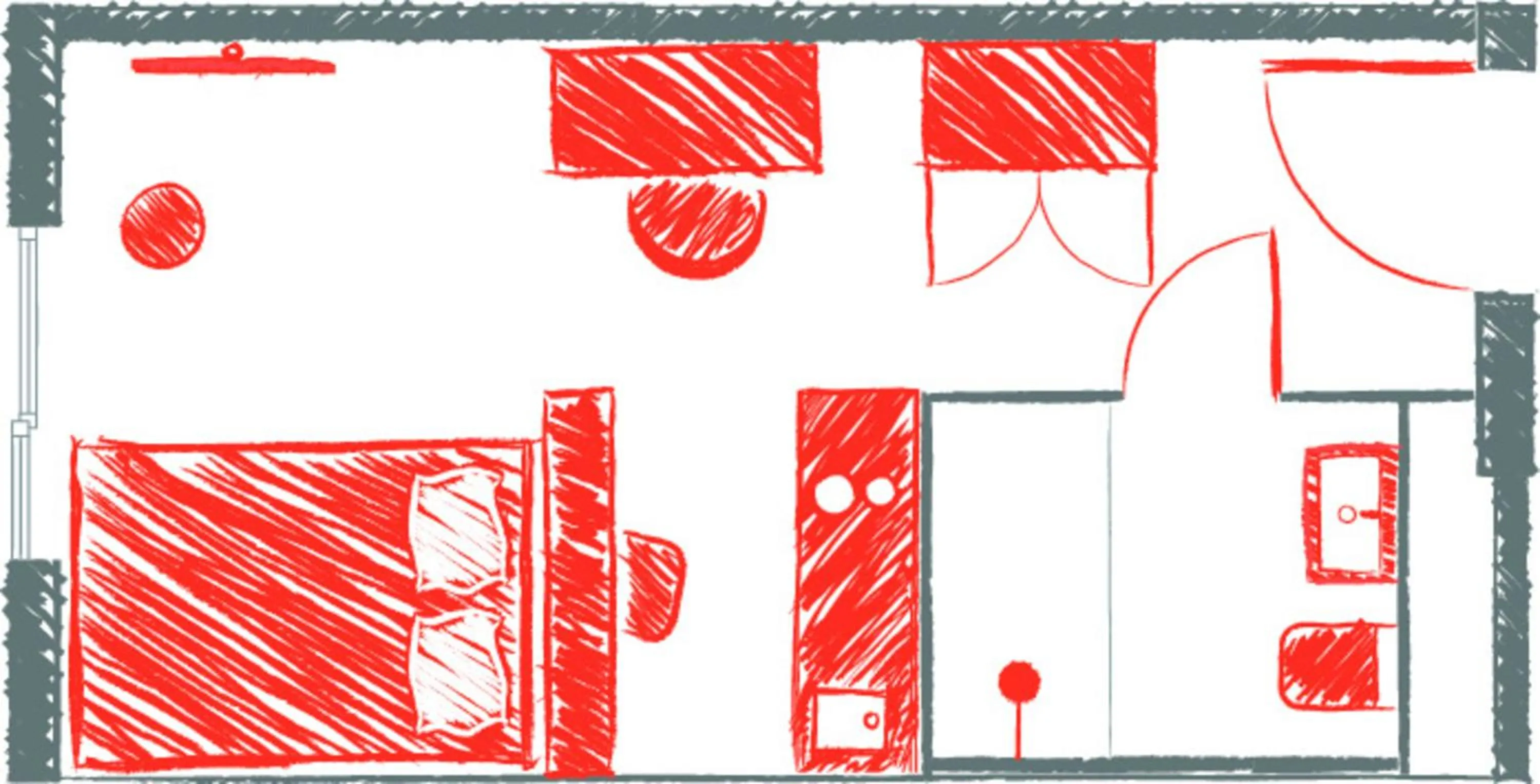 Photo of the whole room in Brera Serviced Apartments Ulm