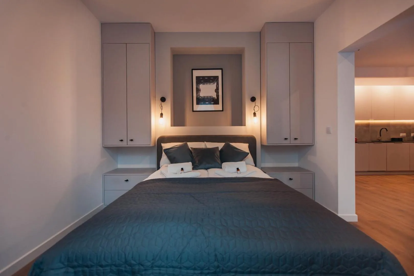 Bed in City Break Atelier Praga Apartamenty