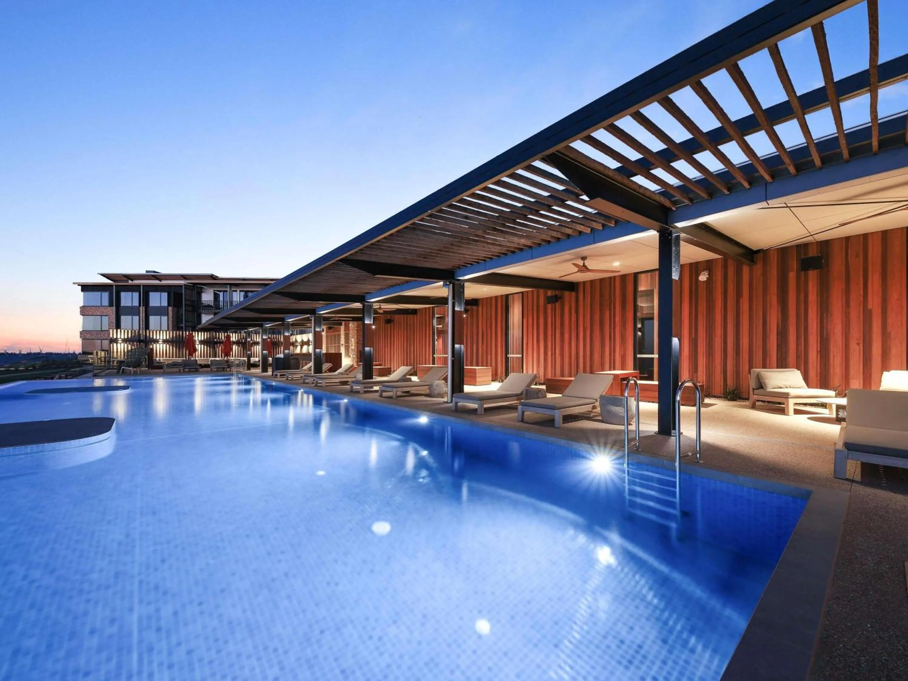 Pool view in The Sebel Yarrawonga Silverwoods