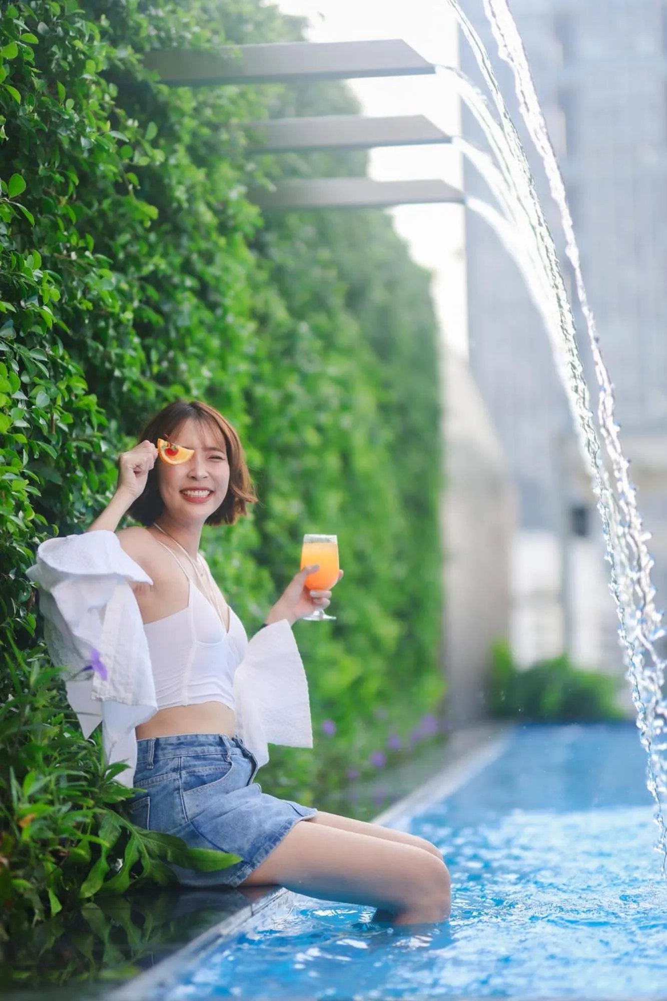 Swimming pool in ibis Styles Bangkok Silom