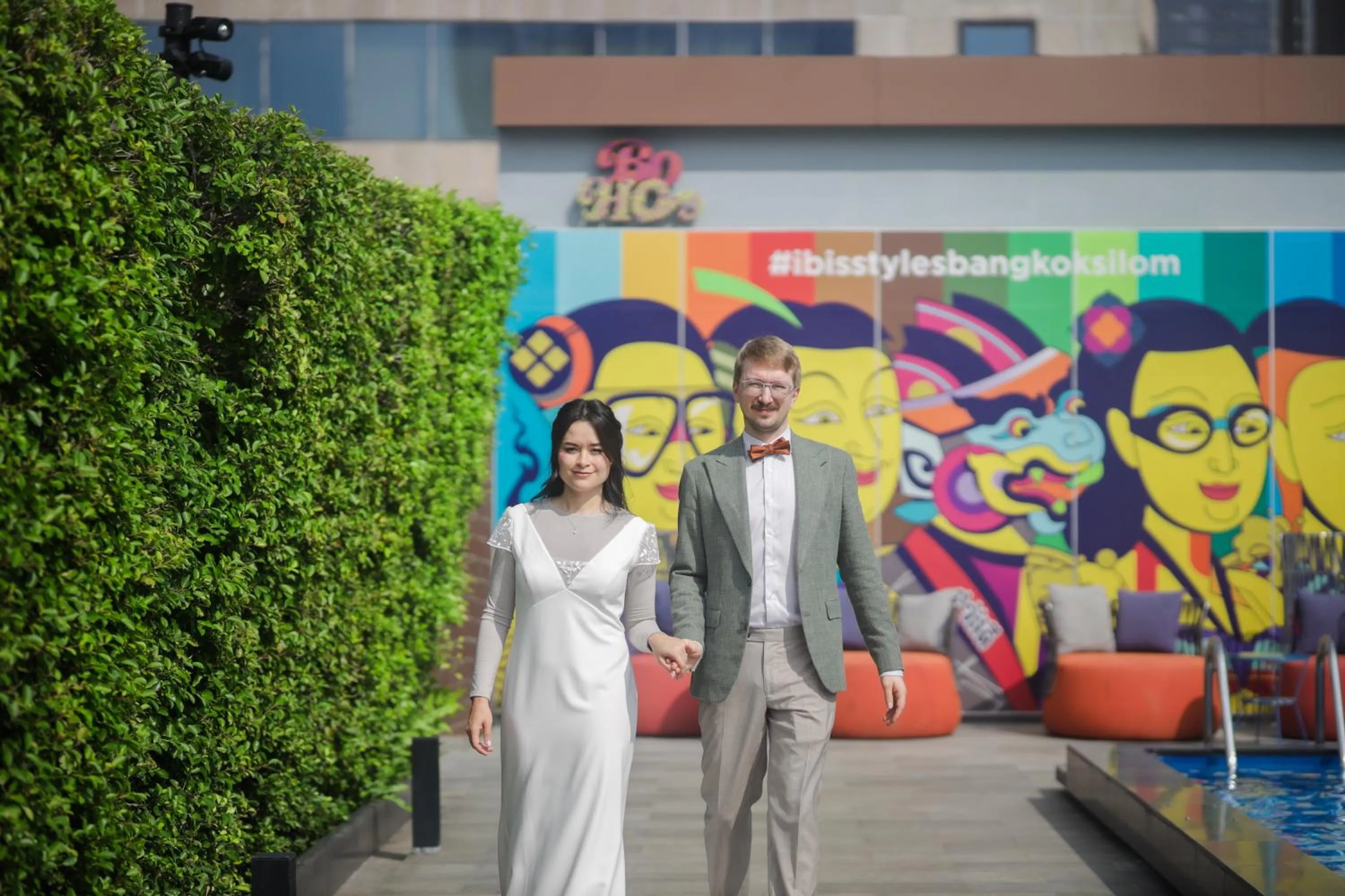 Facade/entrance in ibis Styles Bangkok Silom