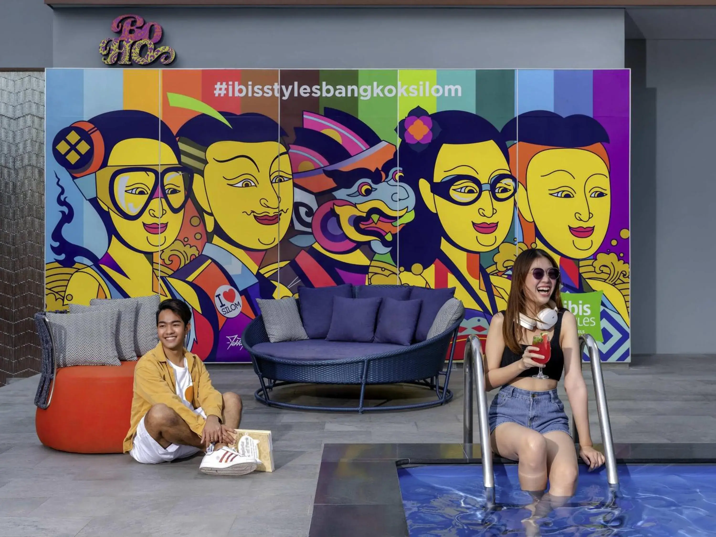 Pool view in ibis Styles Bangkok Silom Pool view in ibis Styles Bangkok Silom