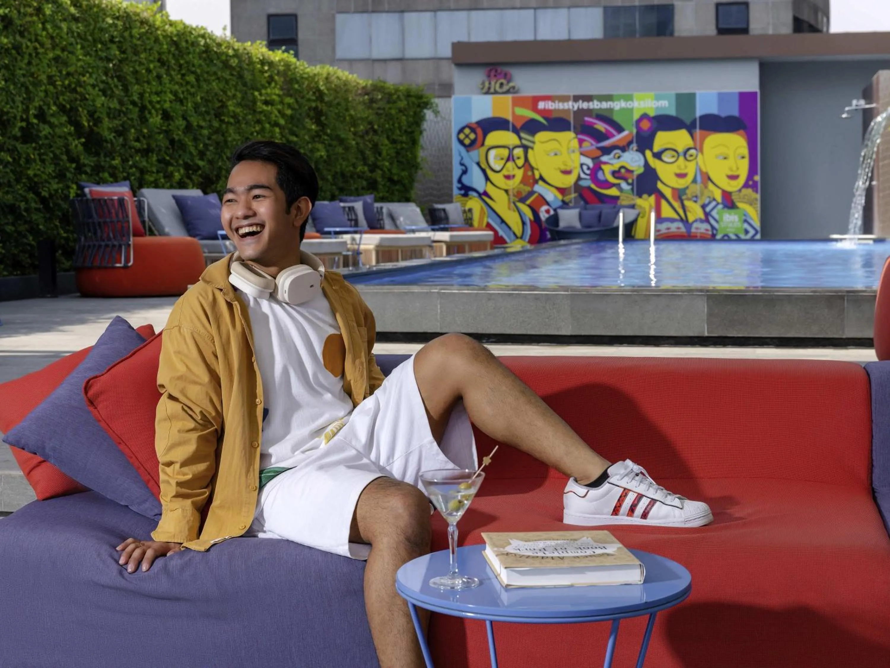 Pool view in ibis Styles Bangkok Silom