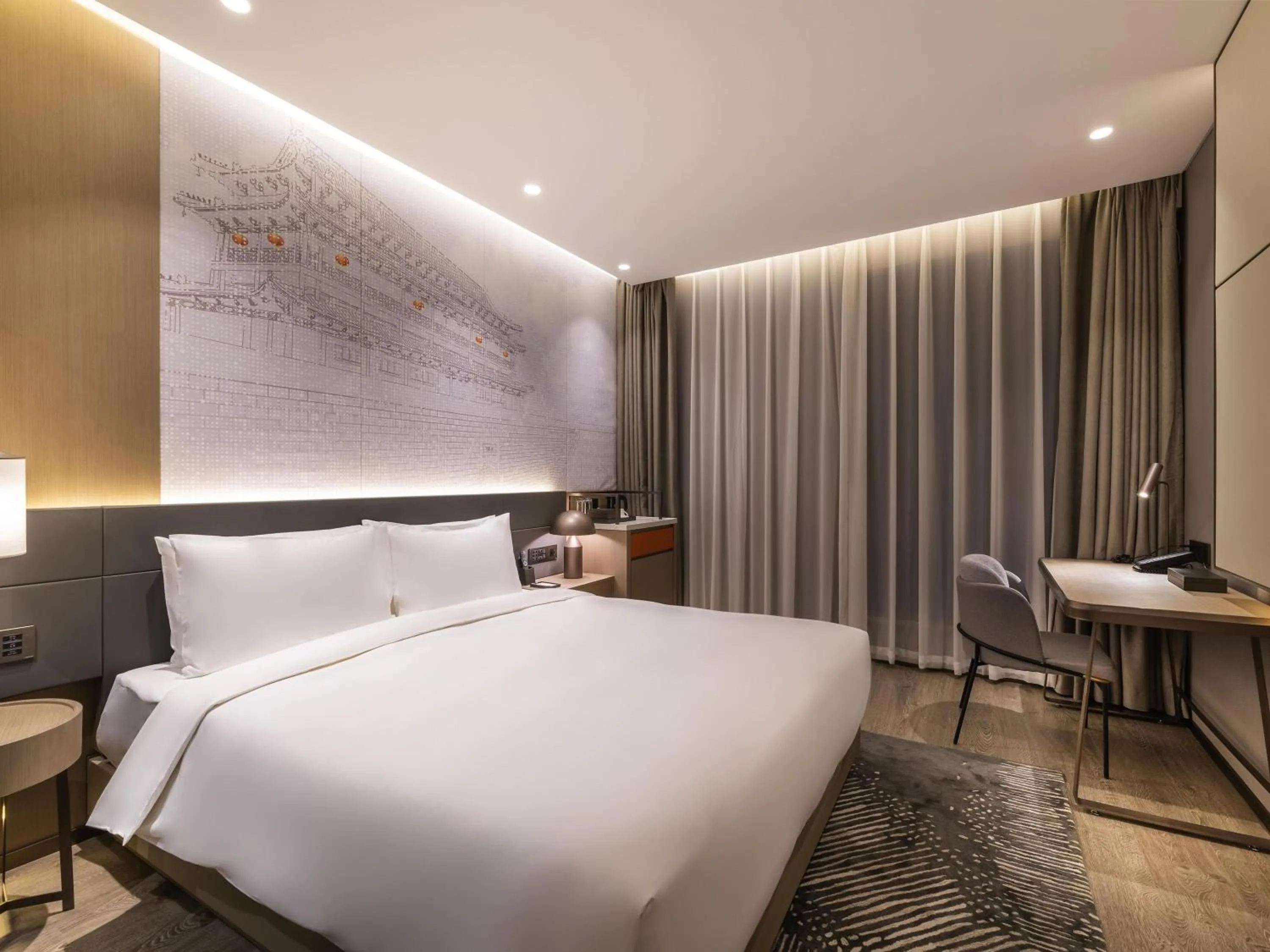 Bedroom, Bed in Novotel Xi'an The Bell Tower