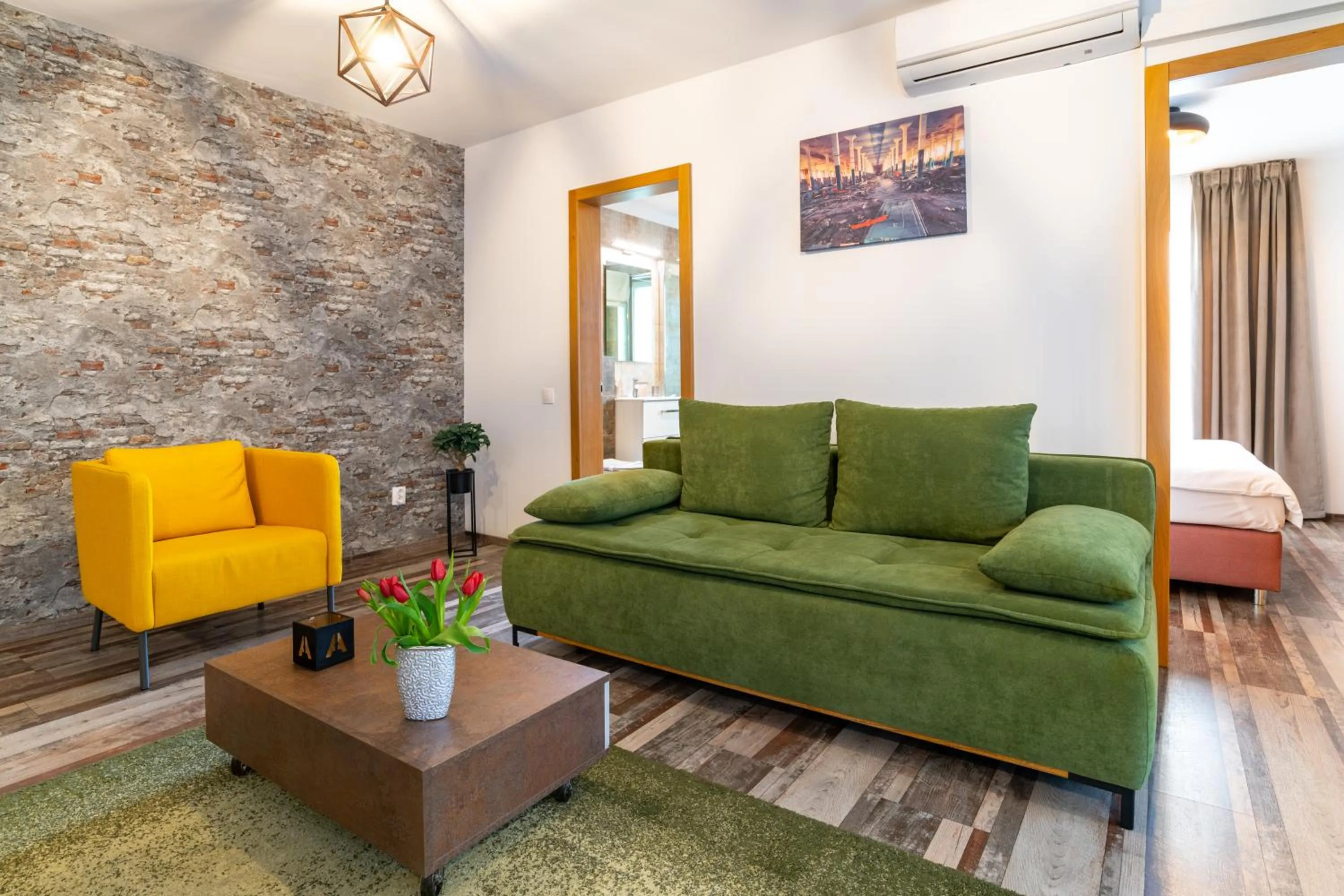 Living room in TCI Apartments