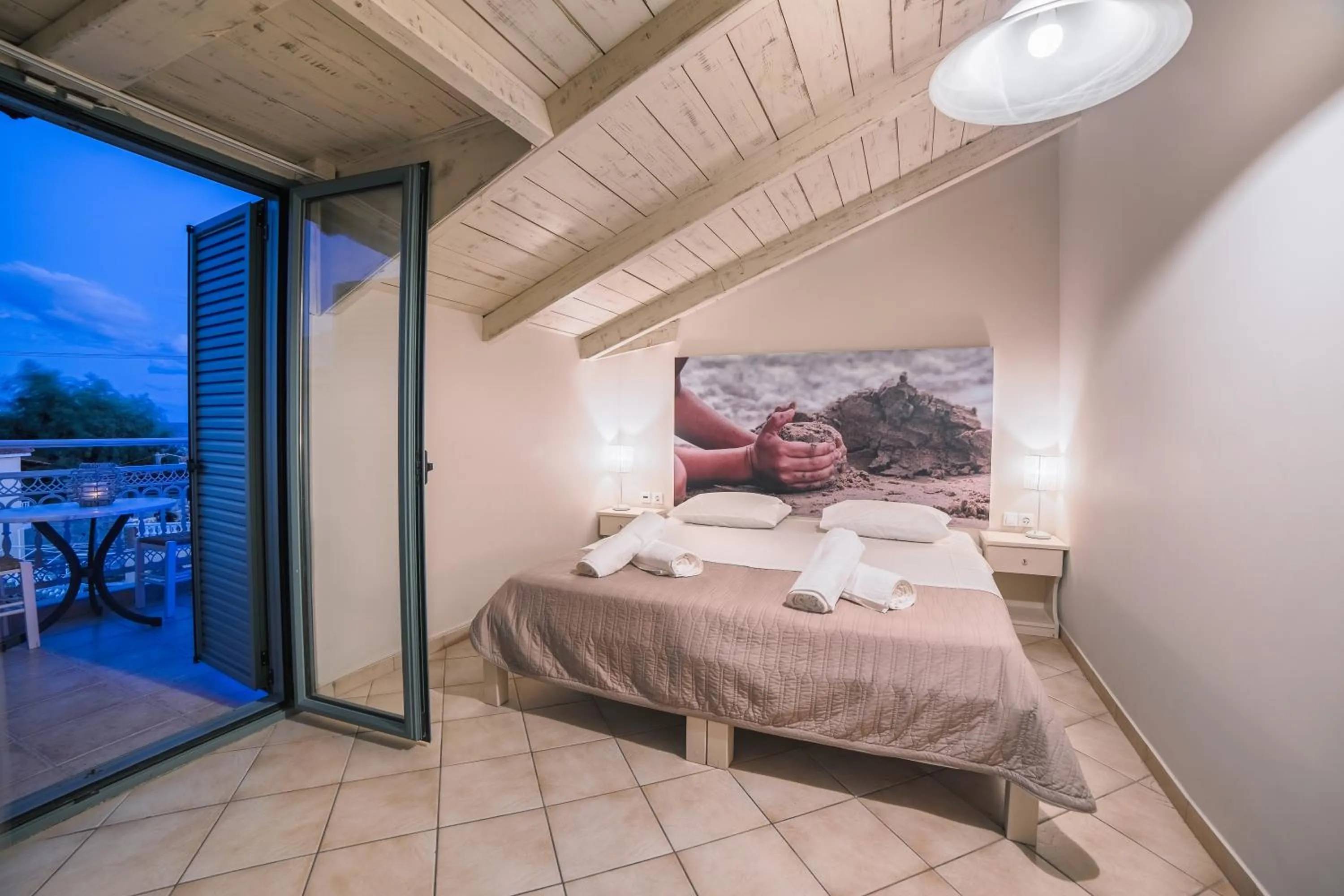 Bed in Pierros Hotel