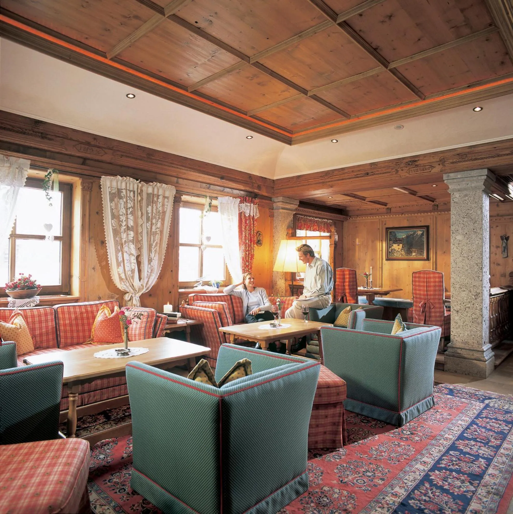 Lobby or reception in Hotel Garni Serfauserhof