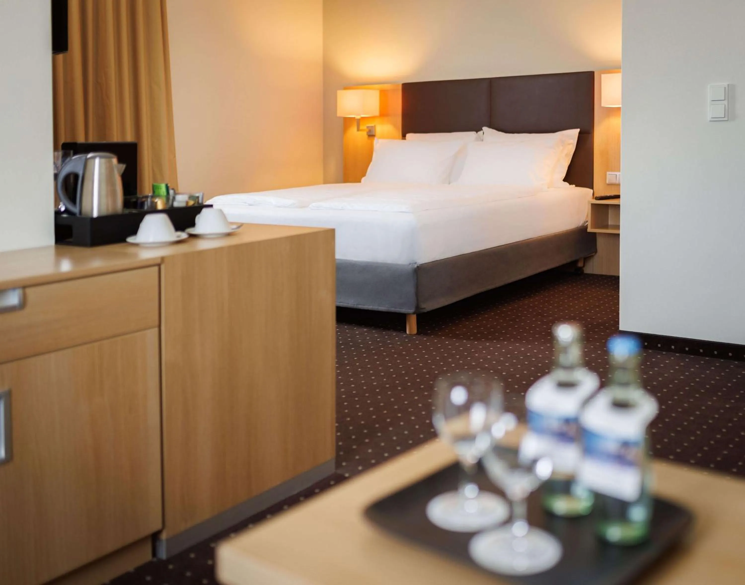 Bedroom, Bed in Lanzcarré Hotel Mannheim, a member of Radisson Individuals