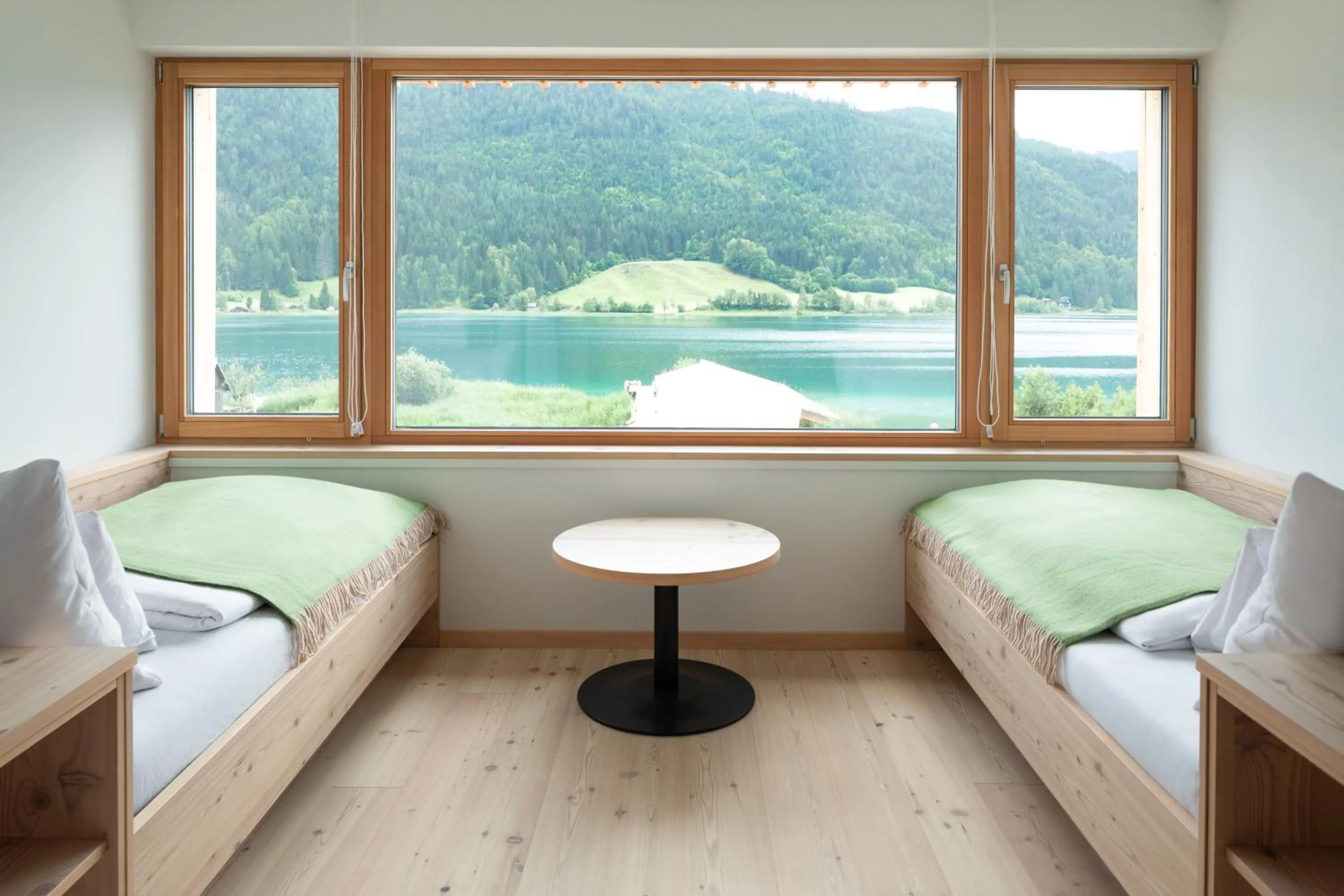 Bed in Hotel Neusacherhof